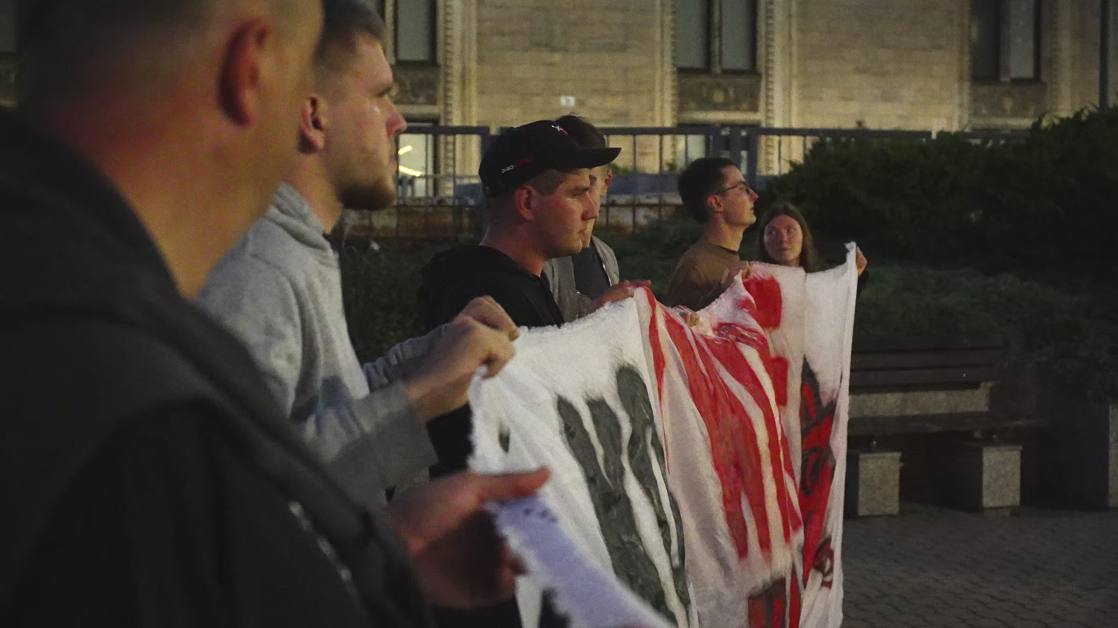 Far-right protest rally against Polish migrant drama film