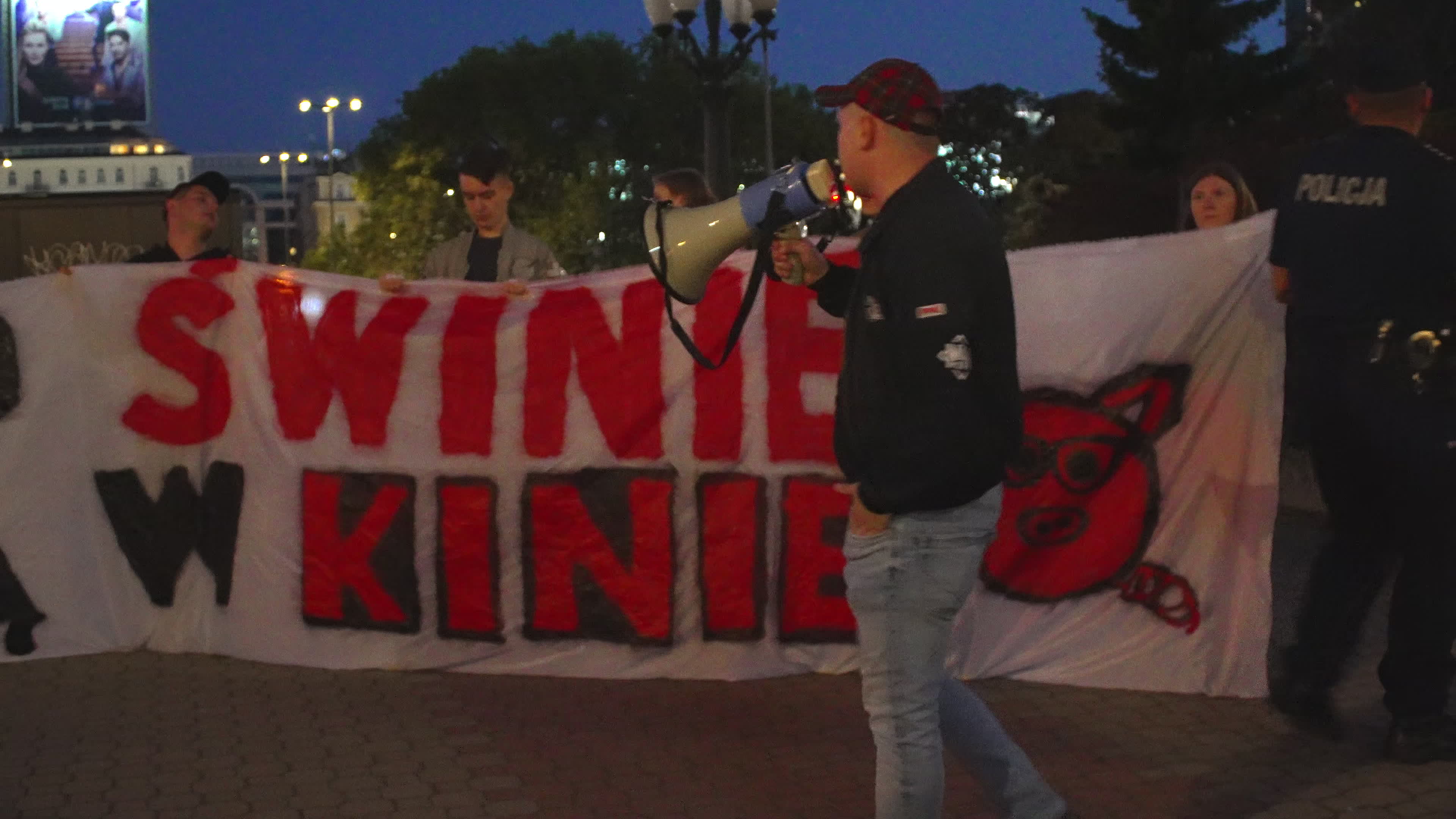 Far-right protest rally against Polish migrant drama film