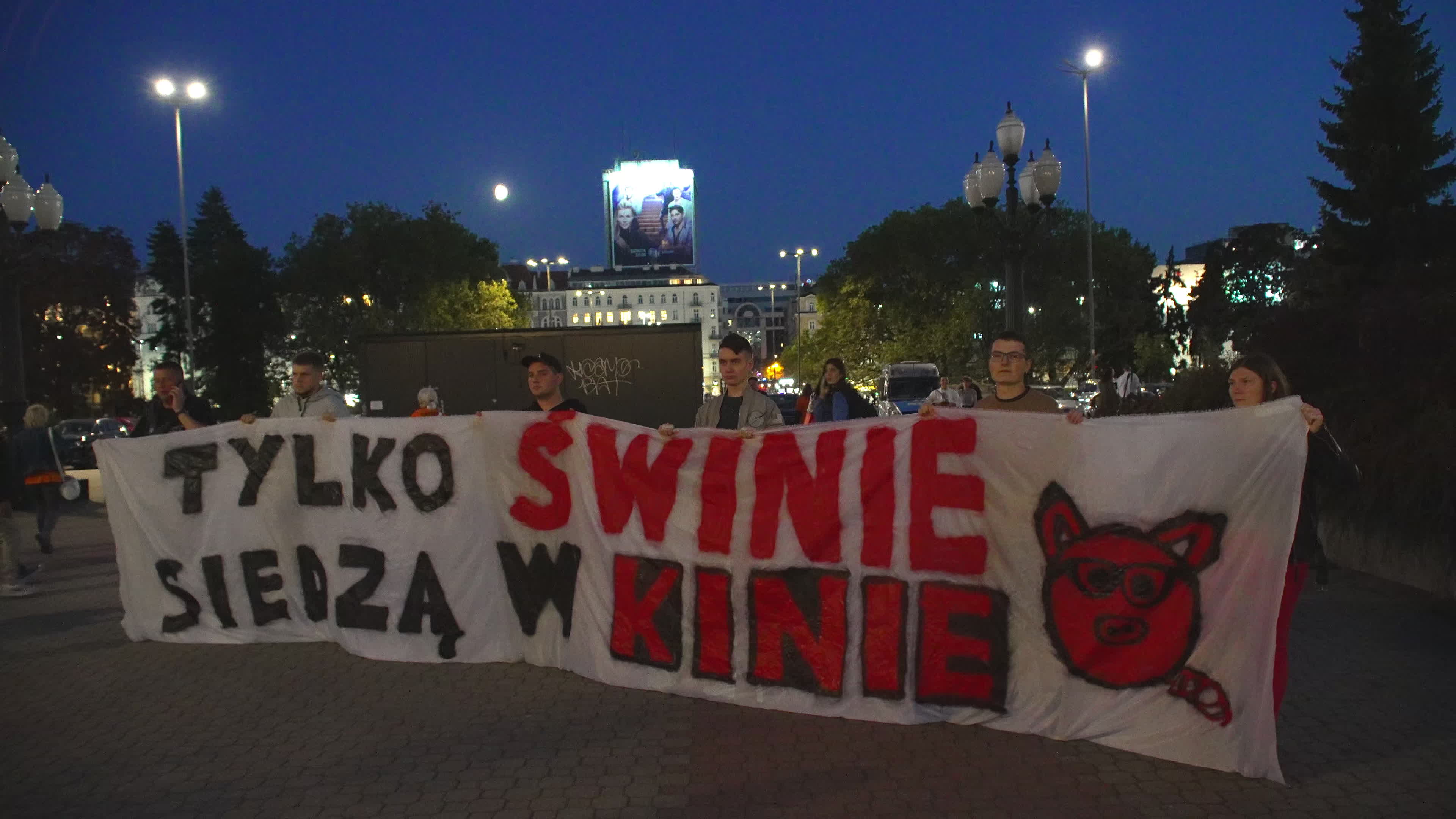 Far-right protest rally against Polish migrant drama film