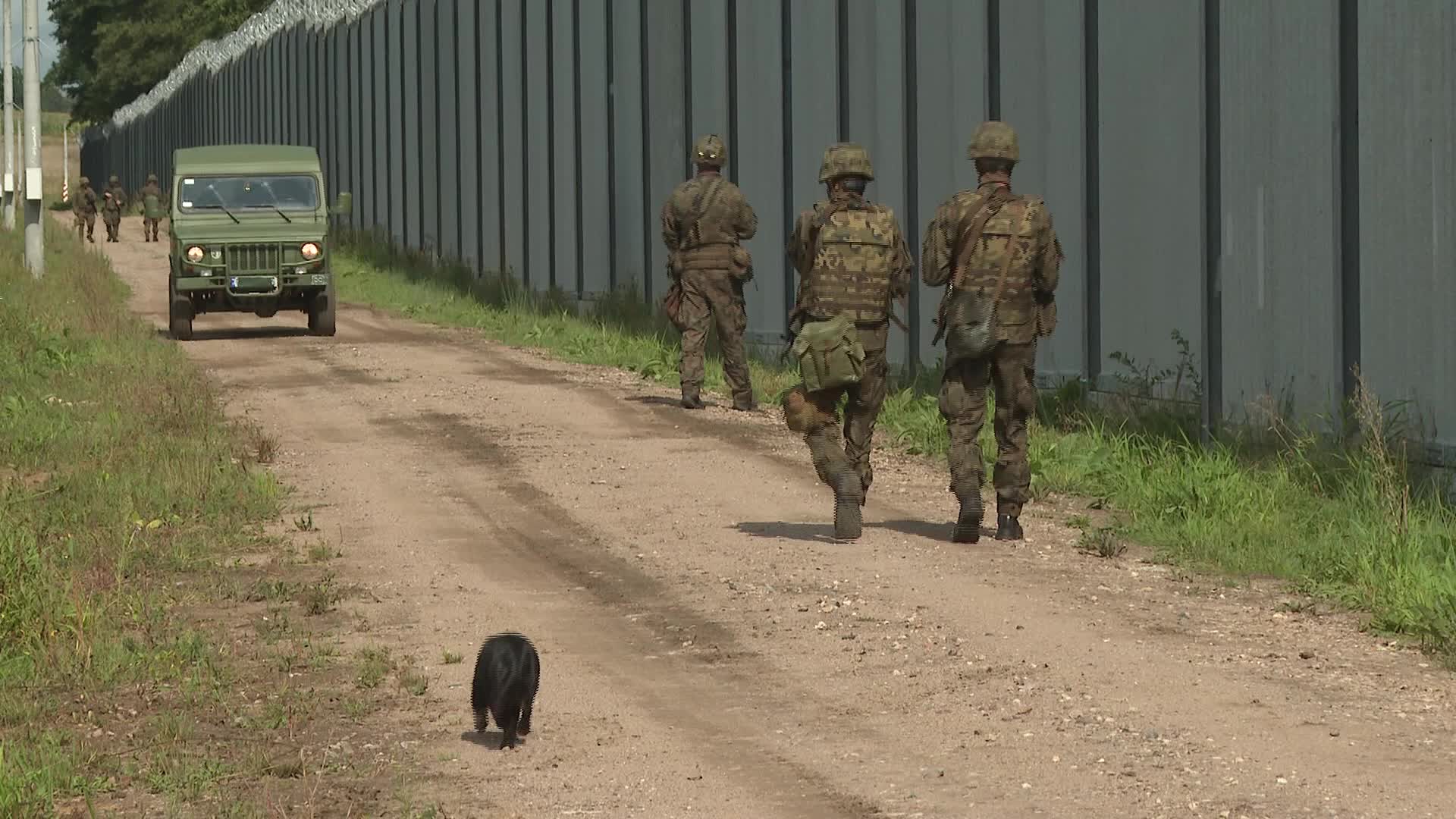Military activity at the Polish-Belarusian border