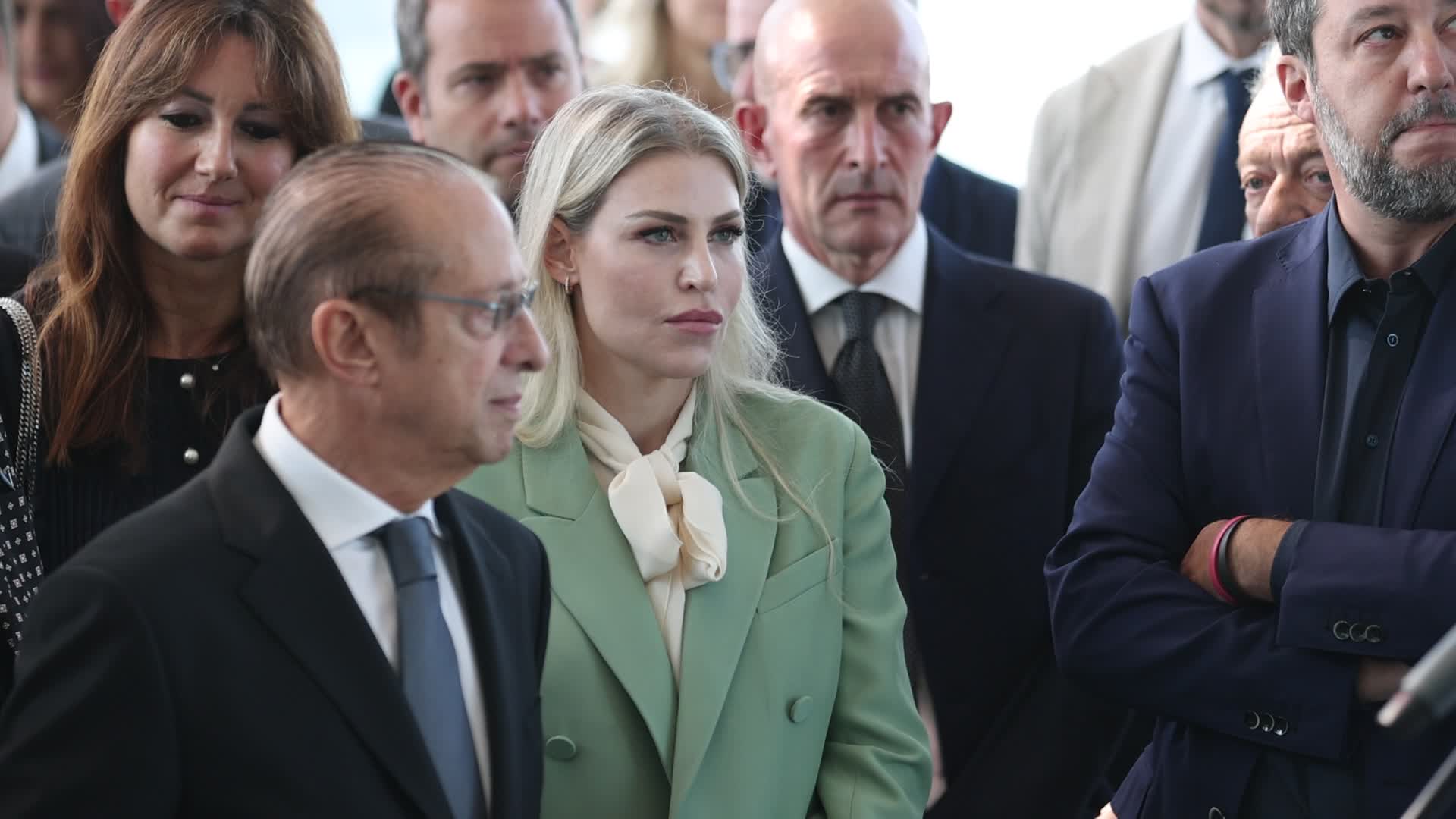The ceremony of naming Silvio Berlusconi of the Belvedere of the 39th floor of Palazzo Lombardia 