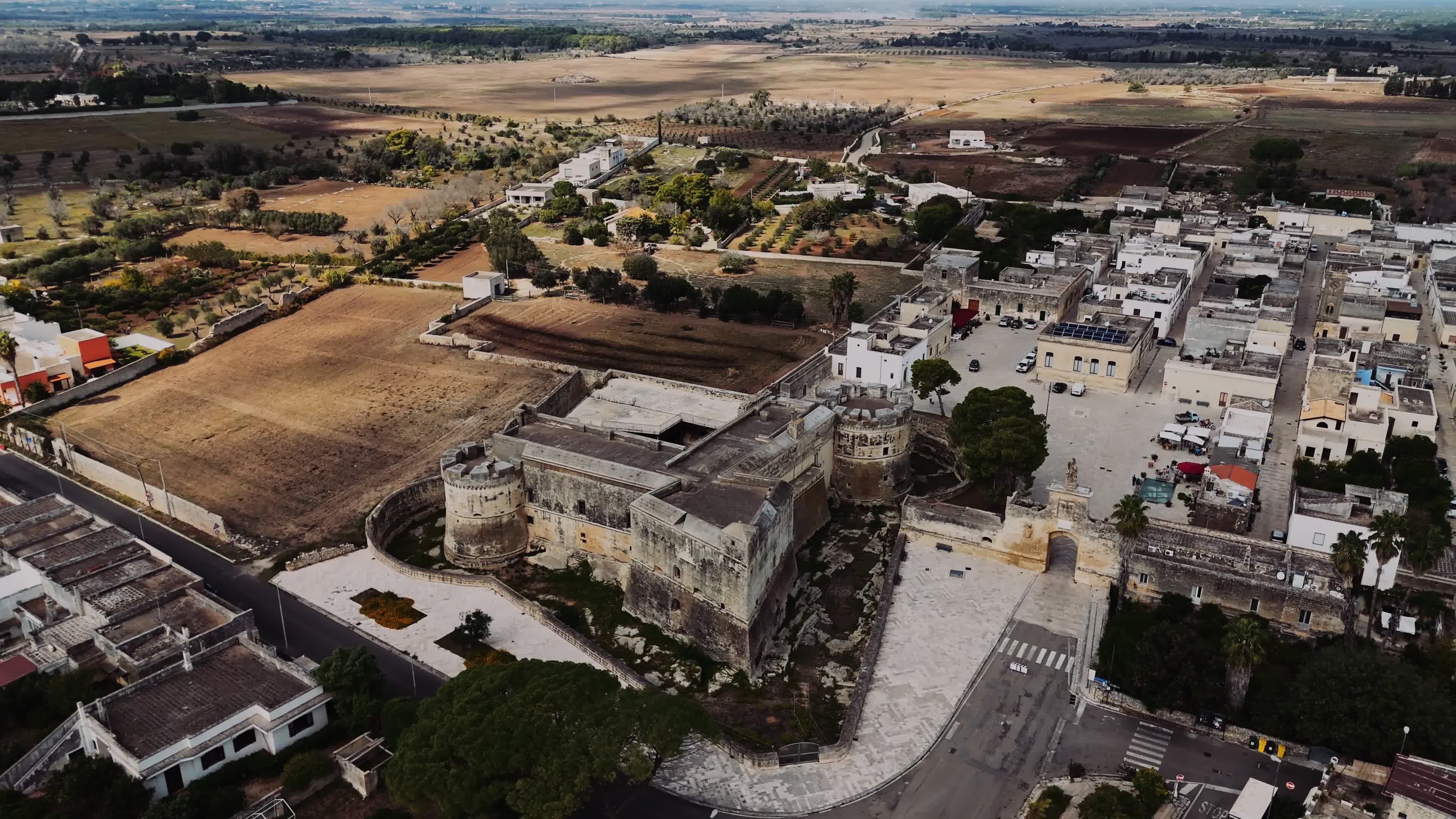 Drone View Of Acaia, Salento