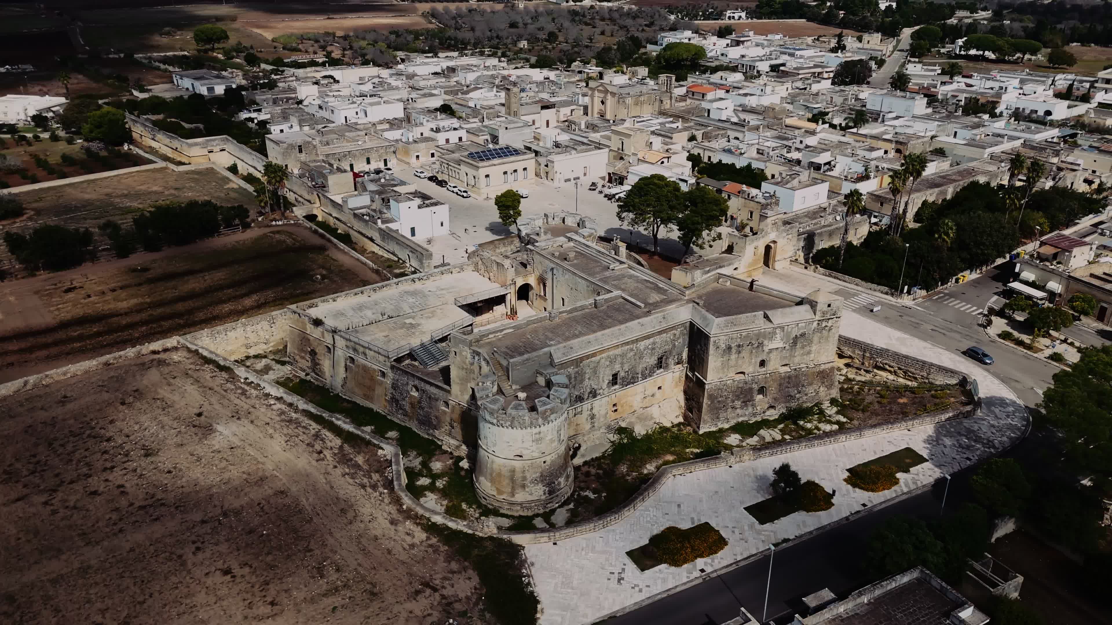 Drone View Of Acaia, Salento