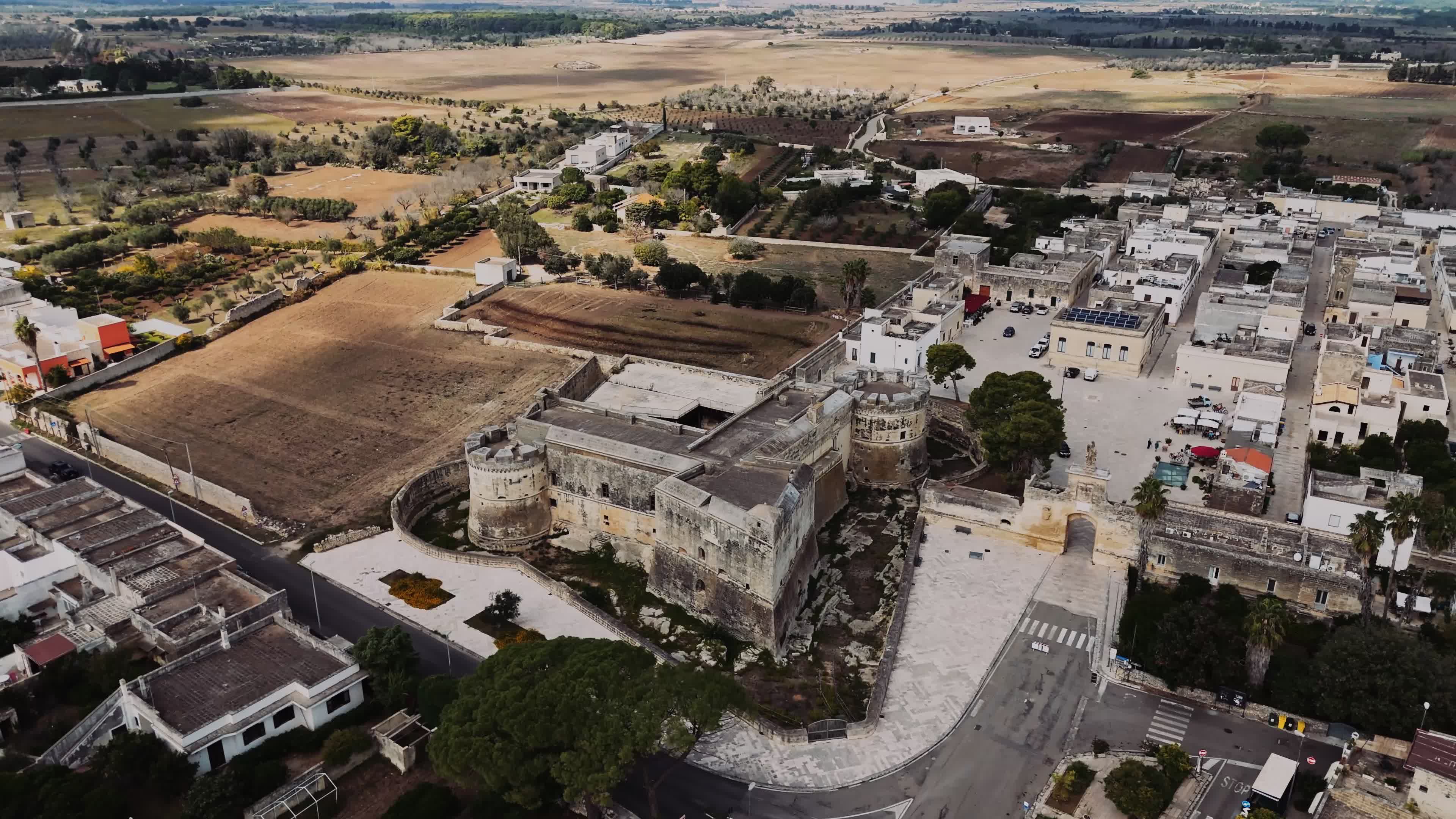 Drone View Of Acaia, Salento