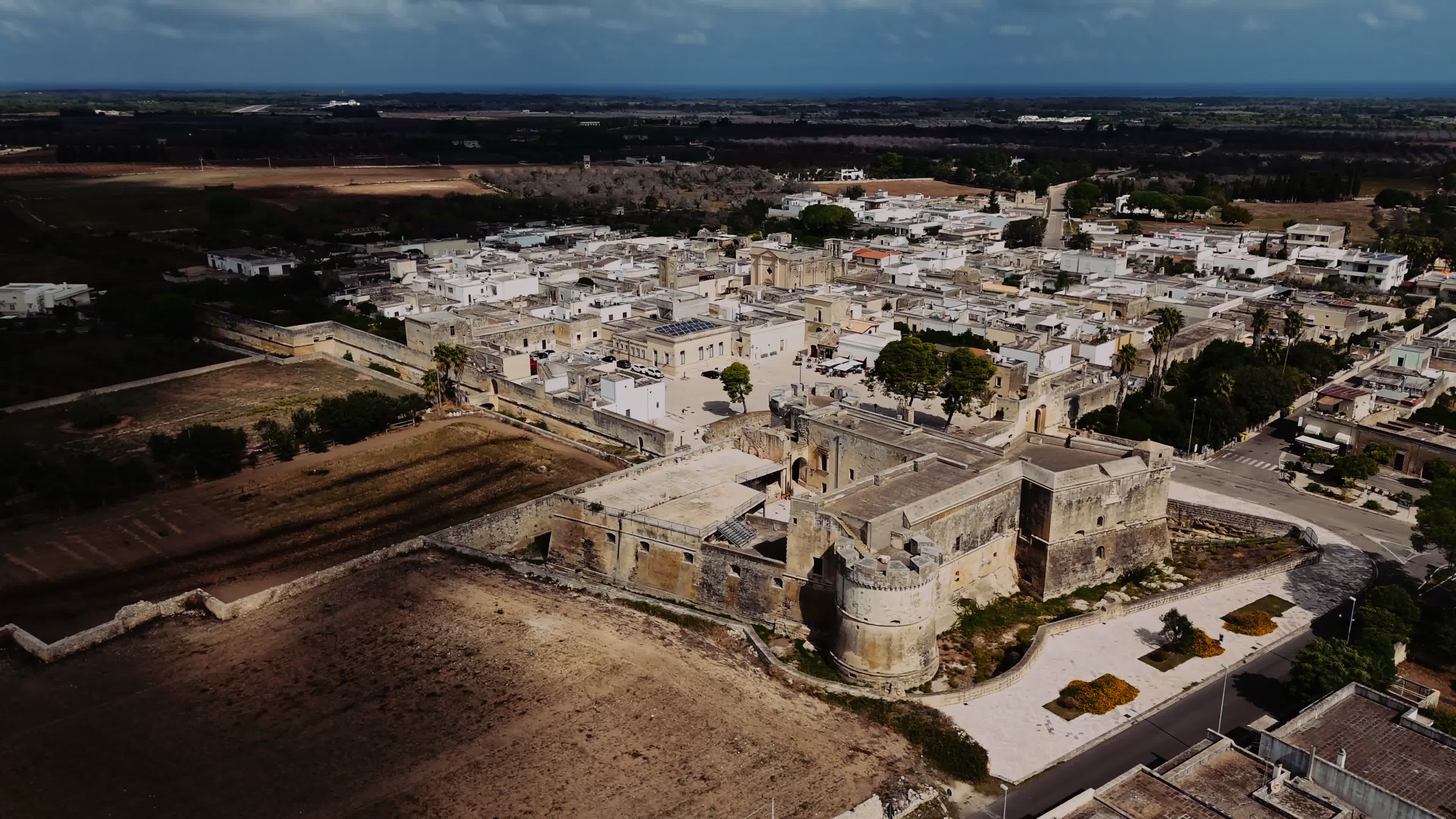 Drone View Of Acaia, Salento