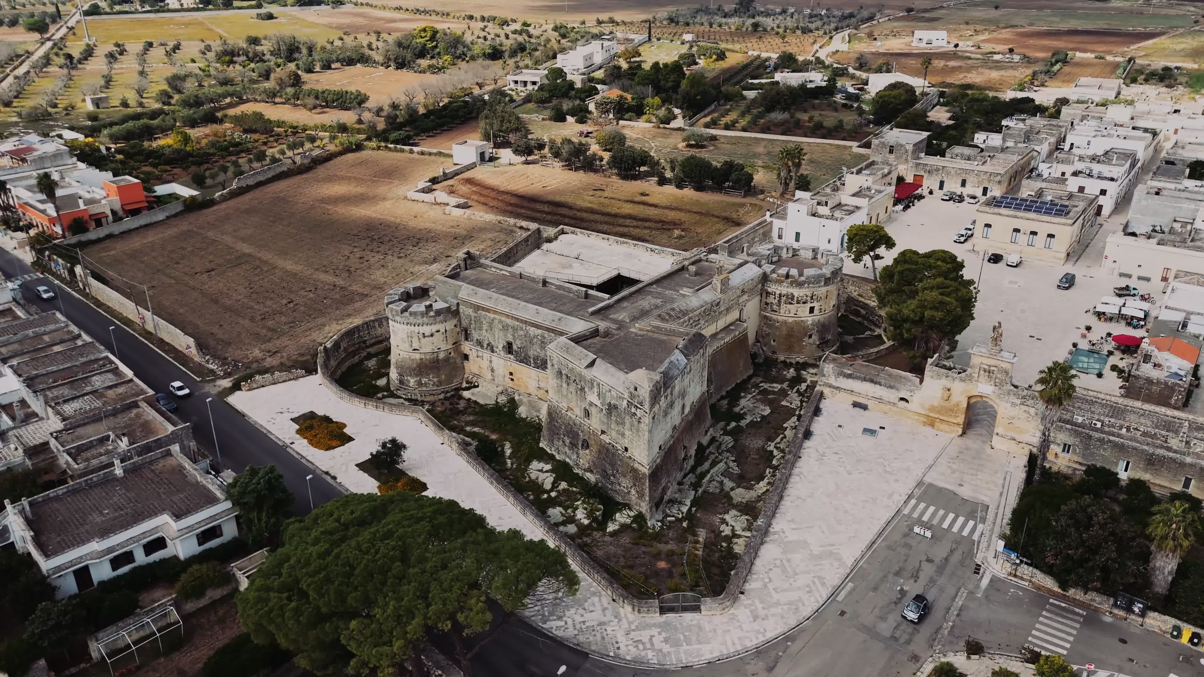 Drone View Of Acaia, Salento