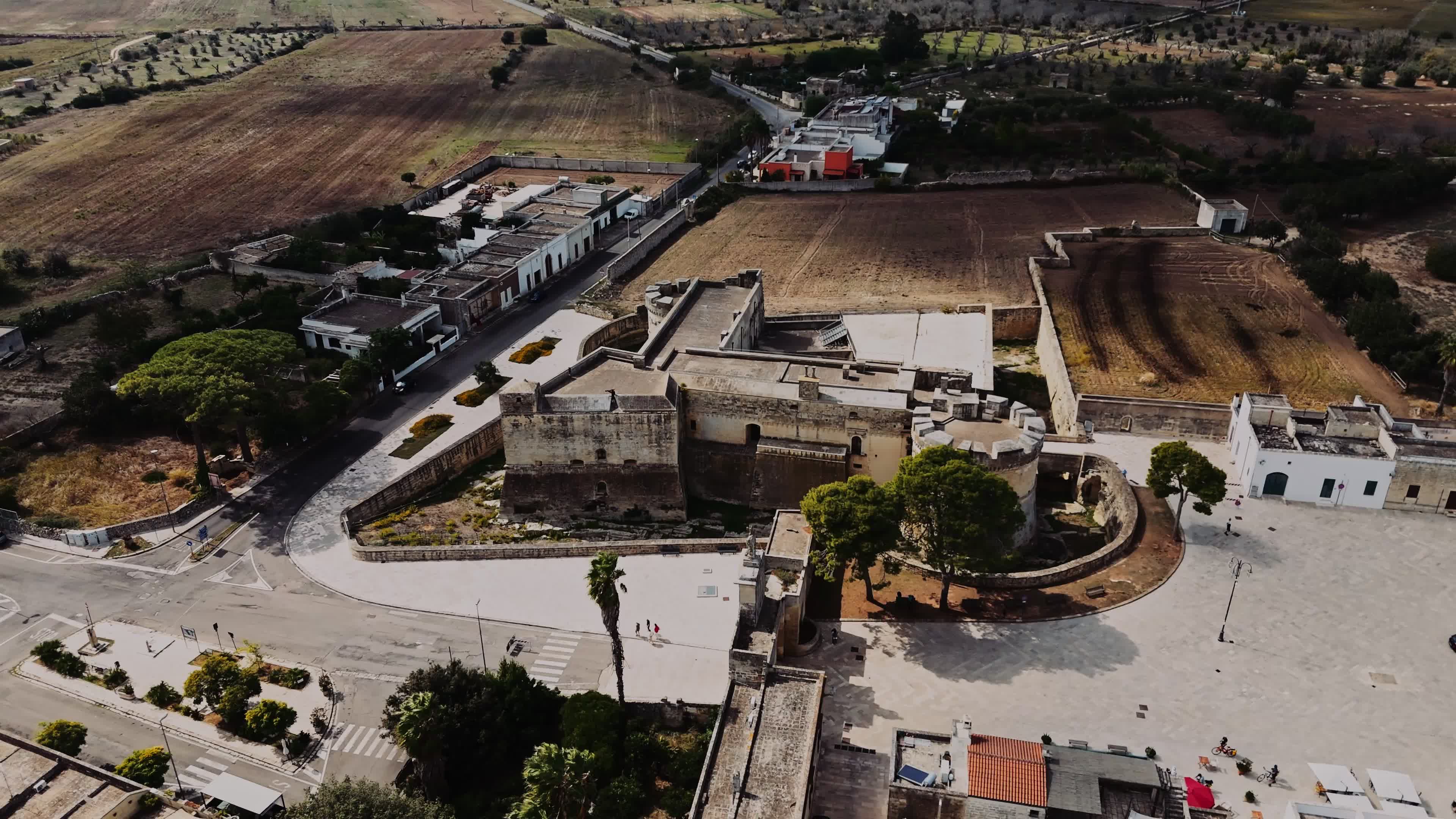 Drone View Of Acaia, Salento