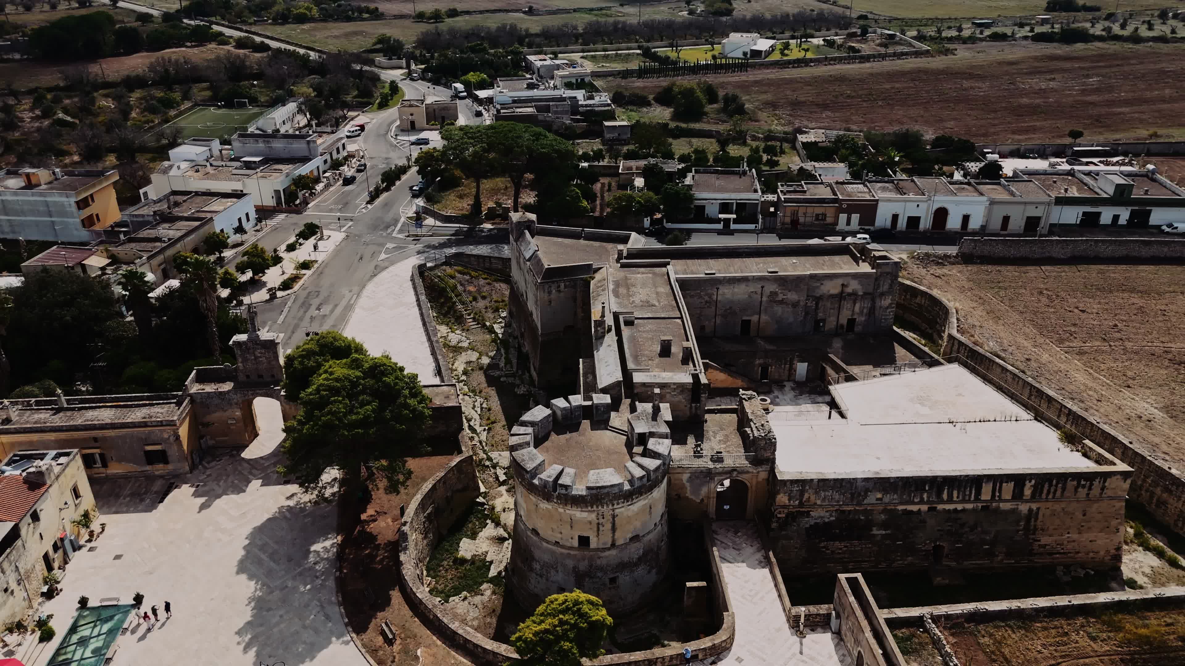 Drone View Of Acaia, Salento