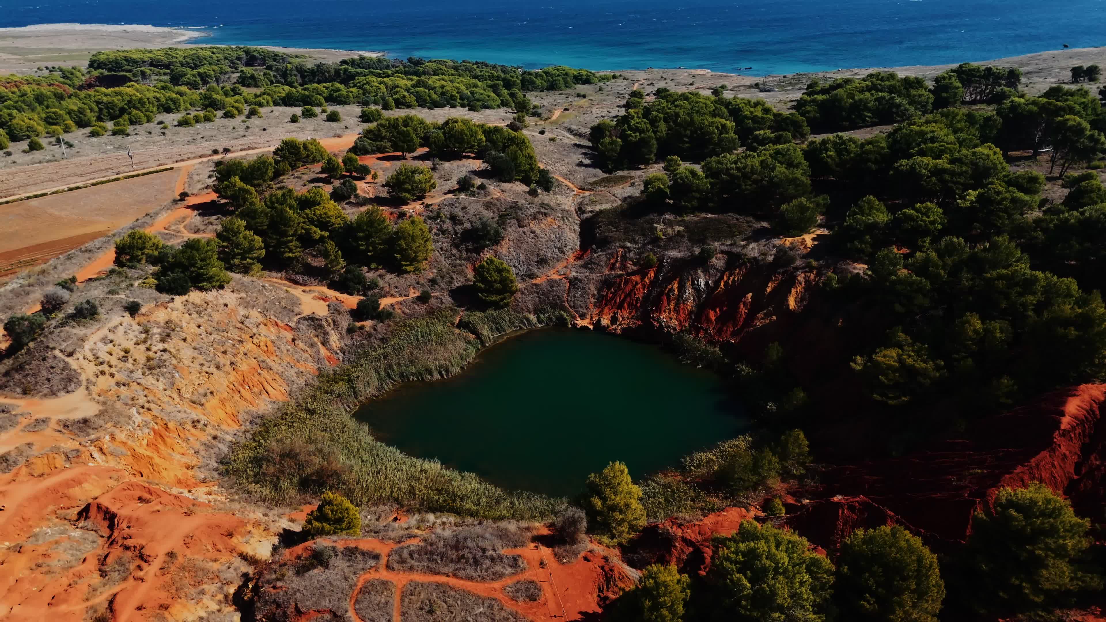 Drone View Of Bauxite Quarry