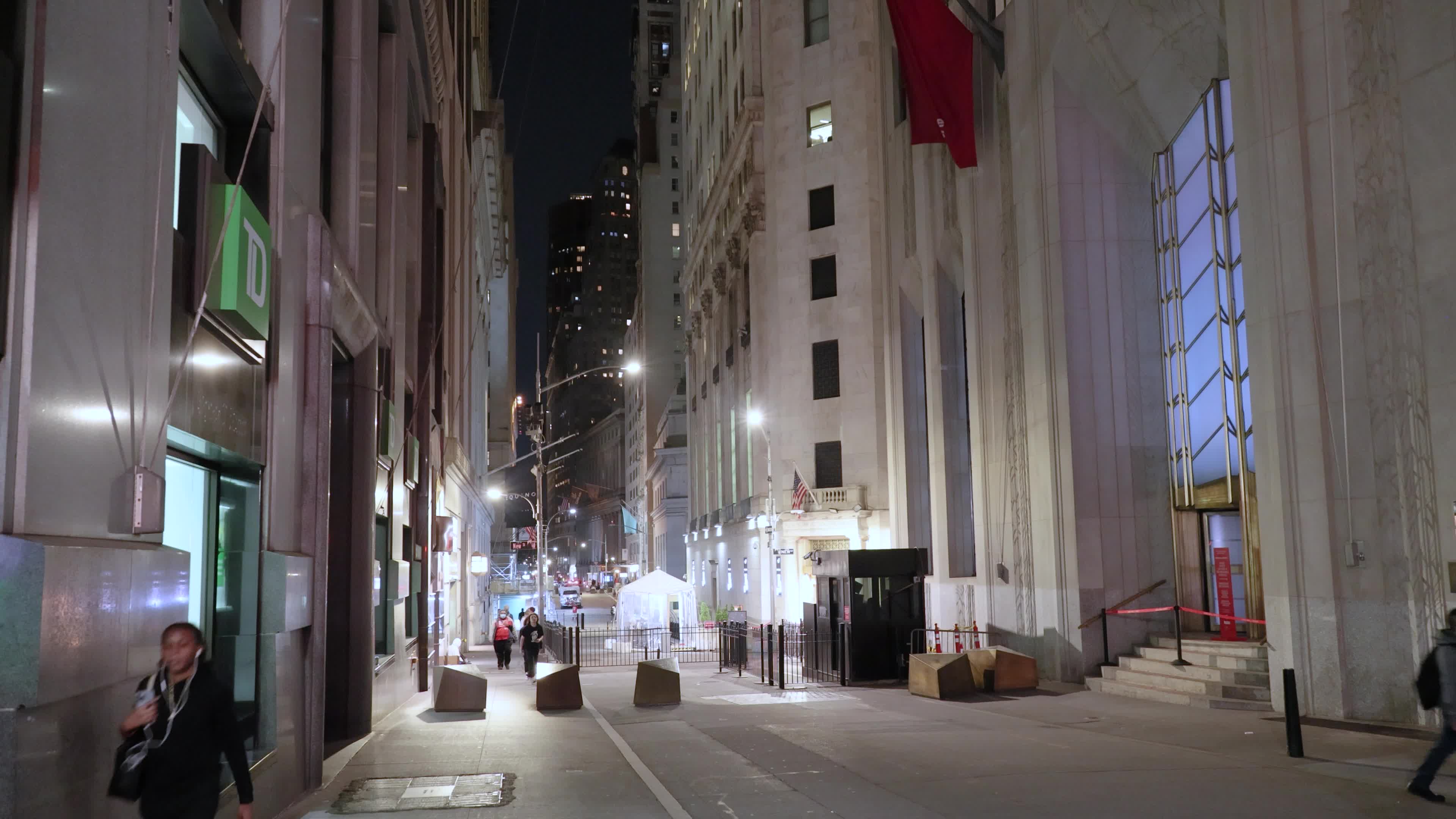 Night View Of New York Stock Exchange NYSE Building