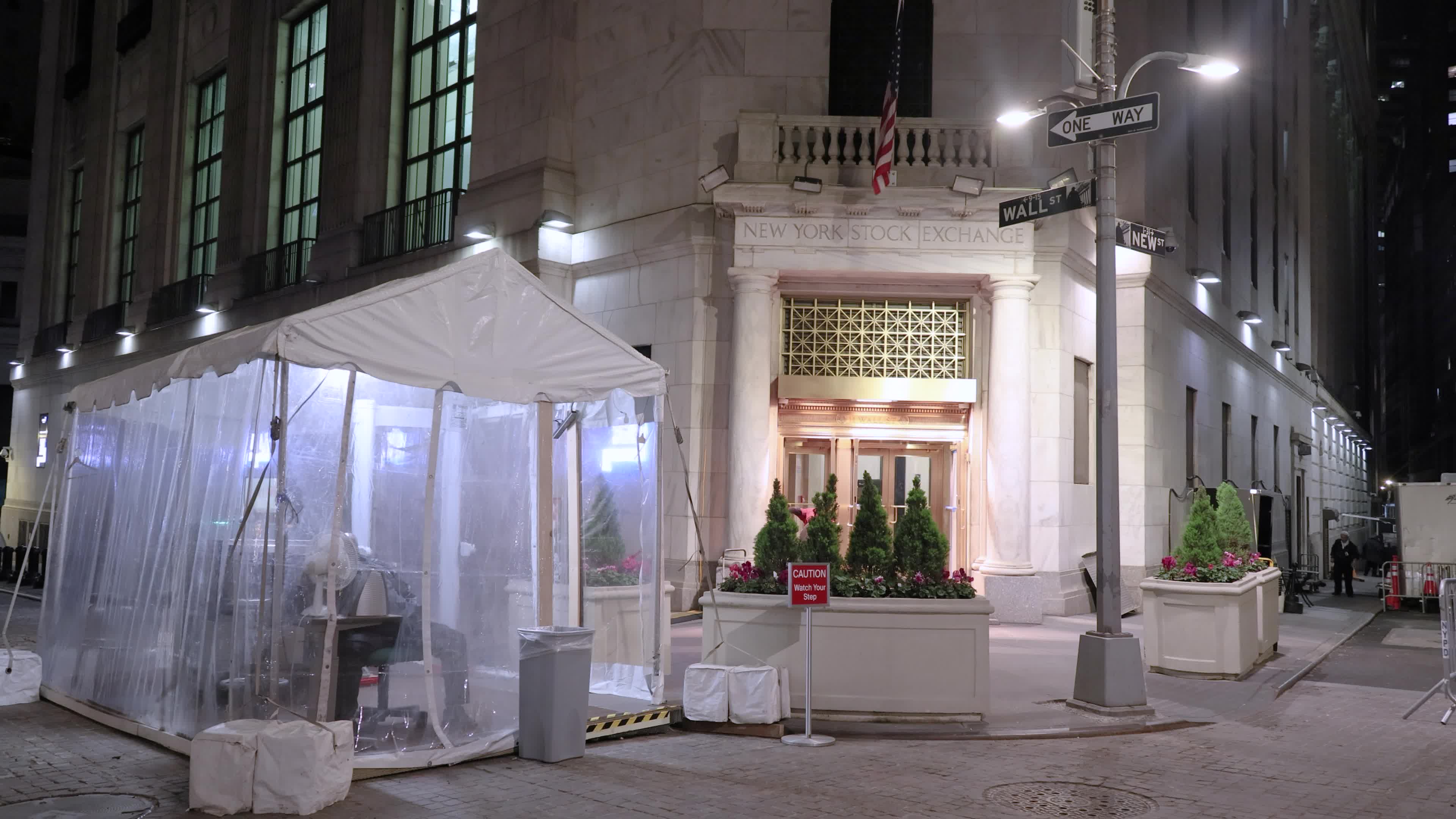 Night View Of New York Stock Exchange NYSE Building