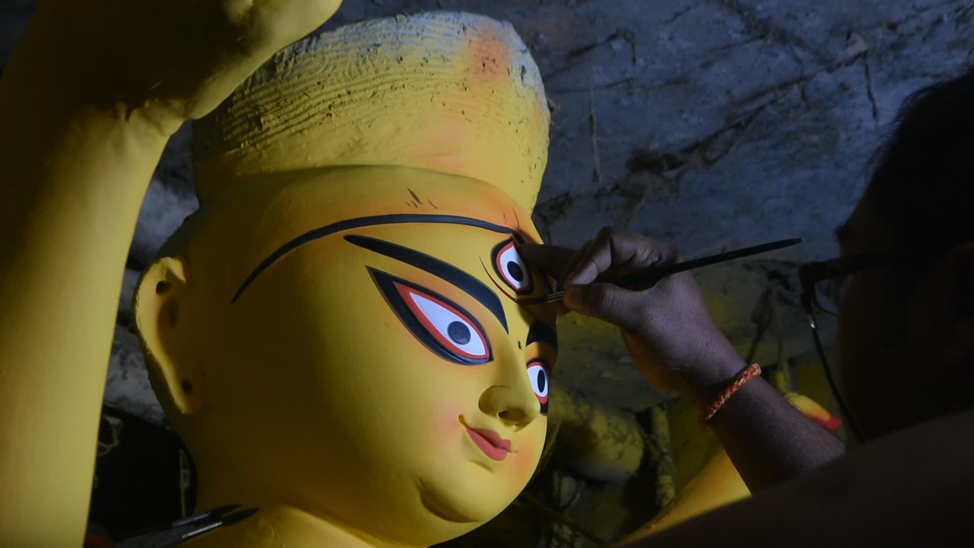 Durga puja preparation in Kolkata.