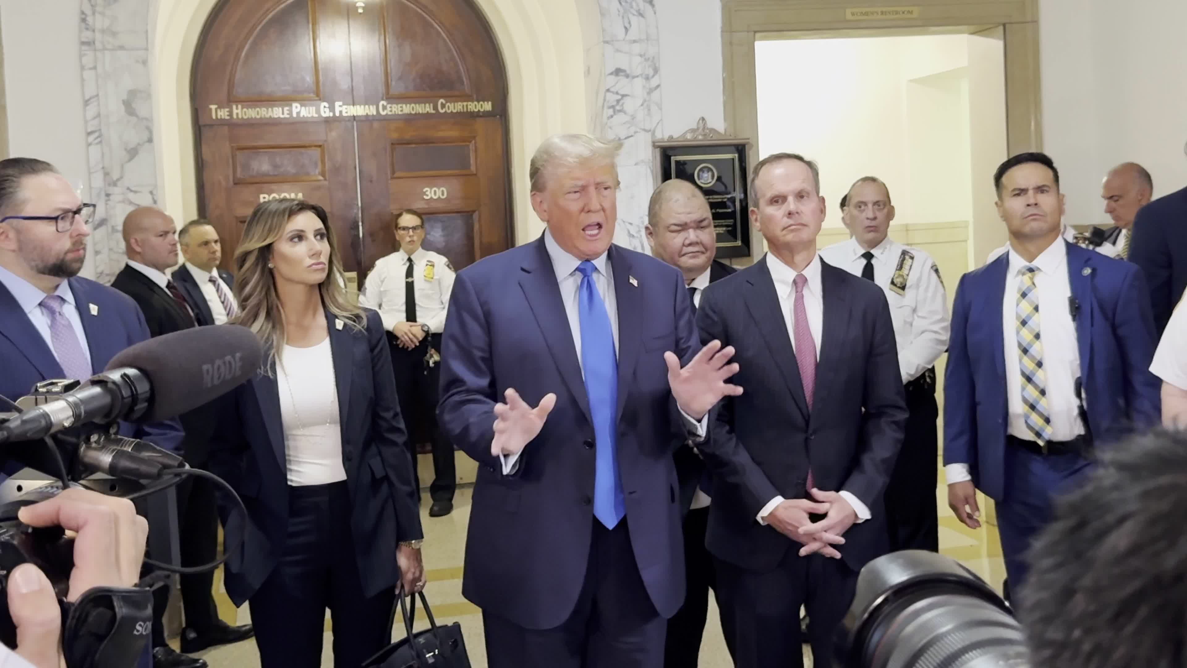 Former President Donald Trump Appears in Court for the Start of Civil Fraud Trial