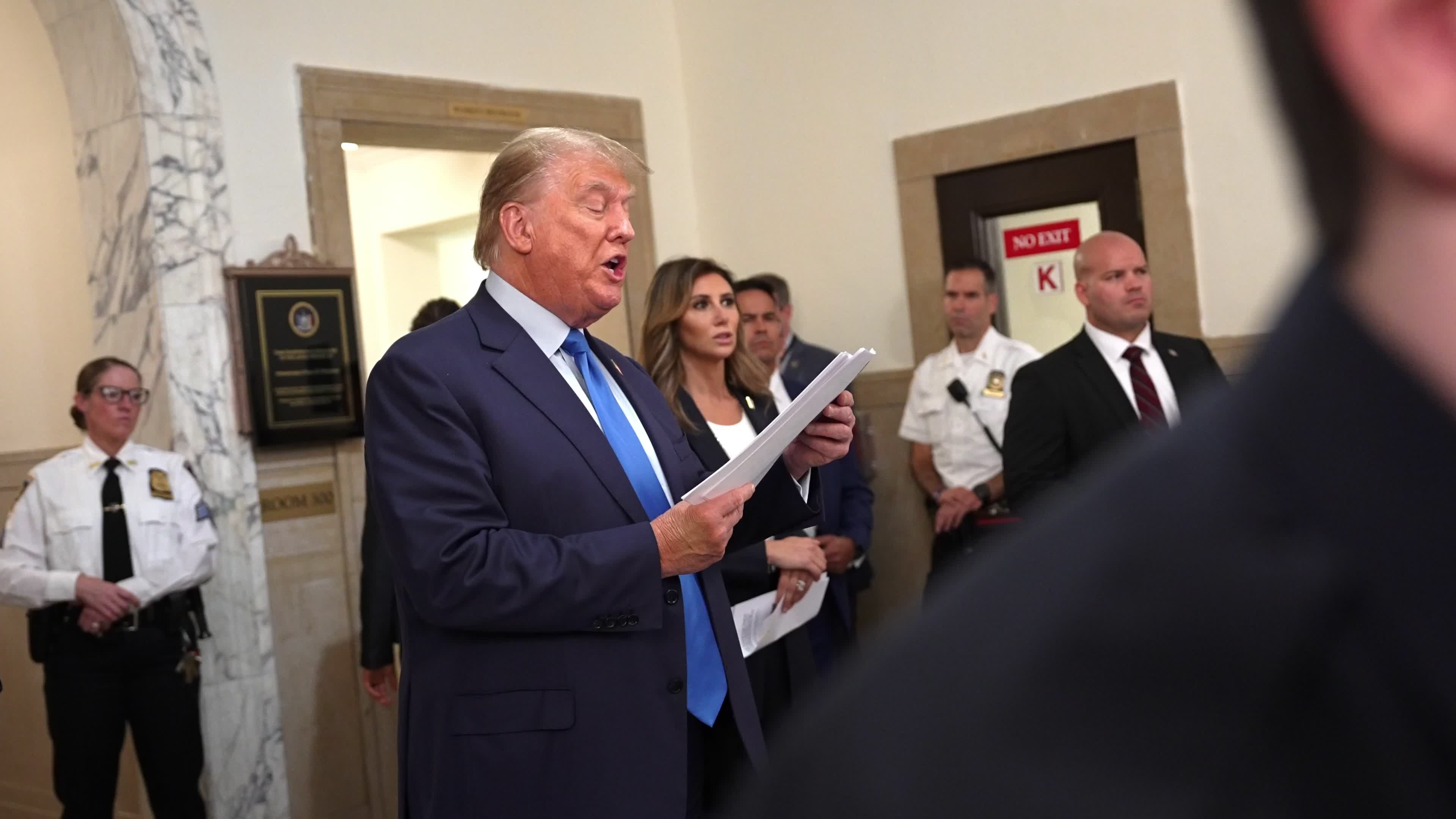 Former President Donald Trump Appears in Court for the Start of Civil Fraud Trial