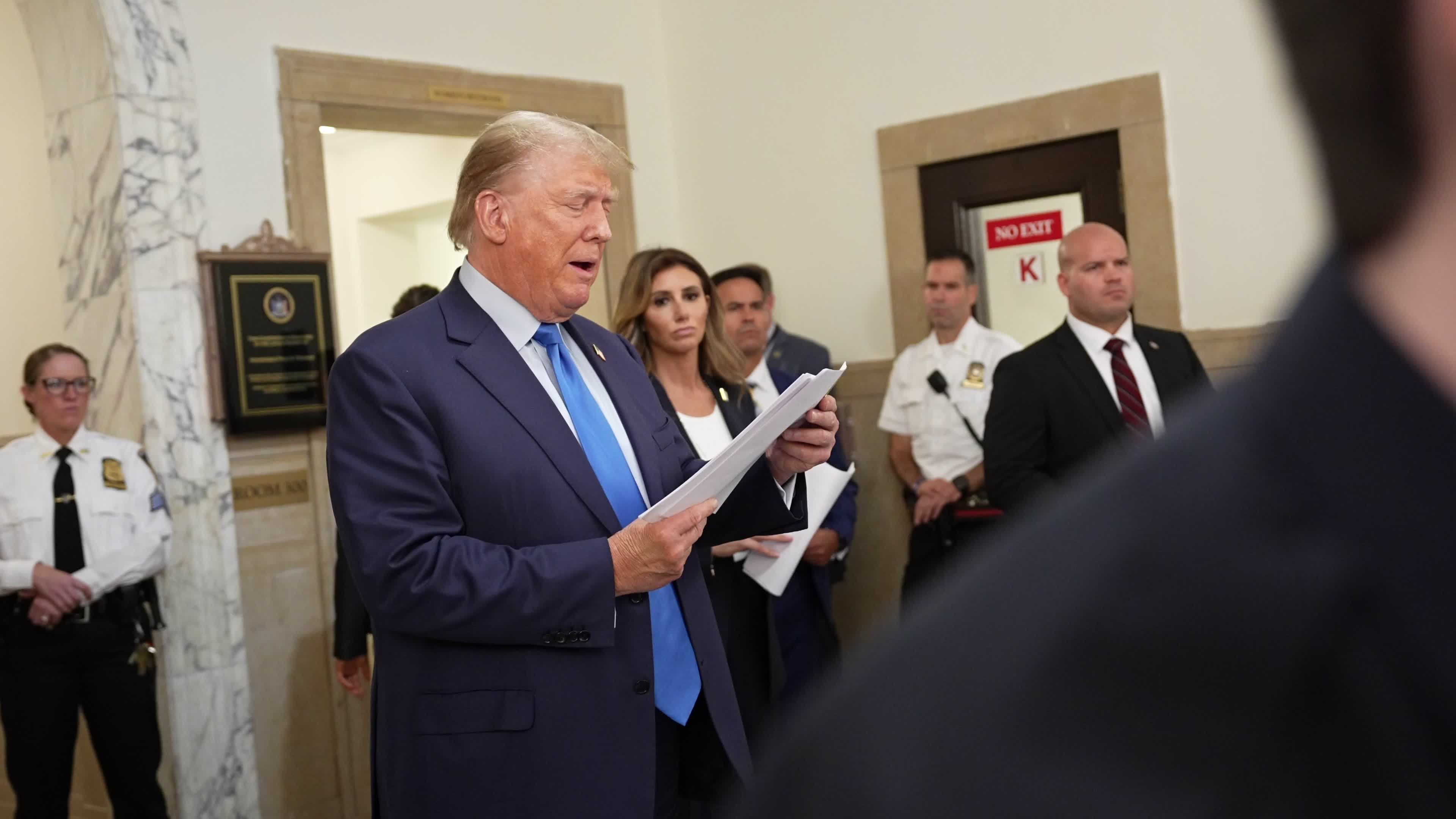 Former President Donald Trump Appears in Court for the Start of Civil Fraud Trial