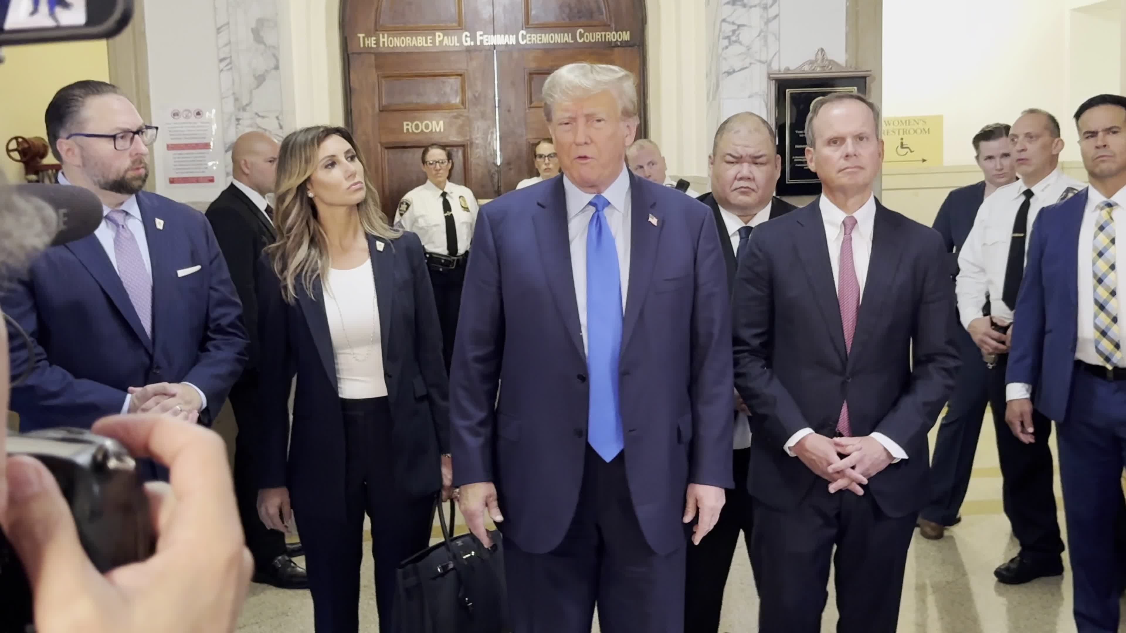 Former President Donald Trump Appears in Court for the Start of Civil Fraud Trial