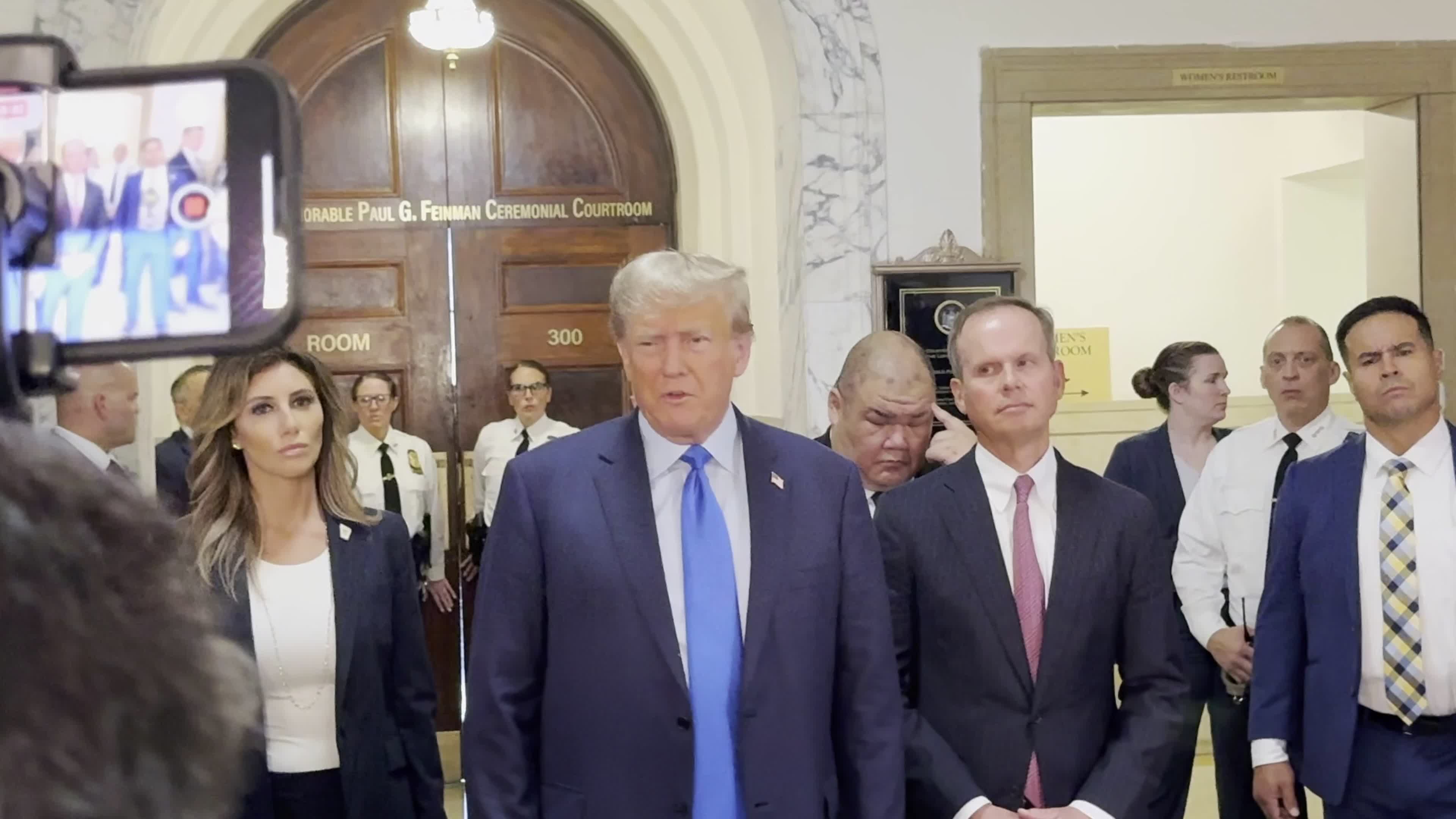 Former President Donald Trump Appears in Court for the Start of Civil Fraud Trial