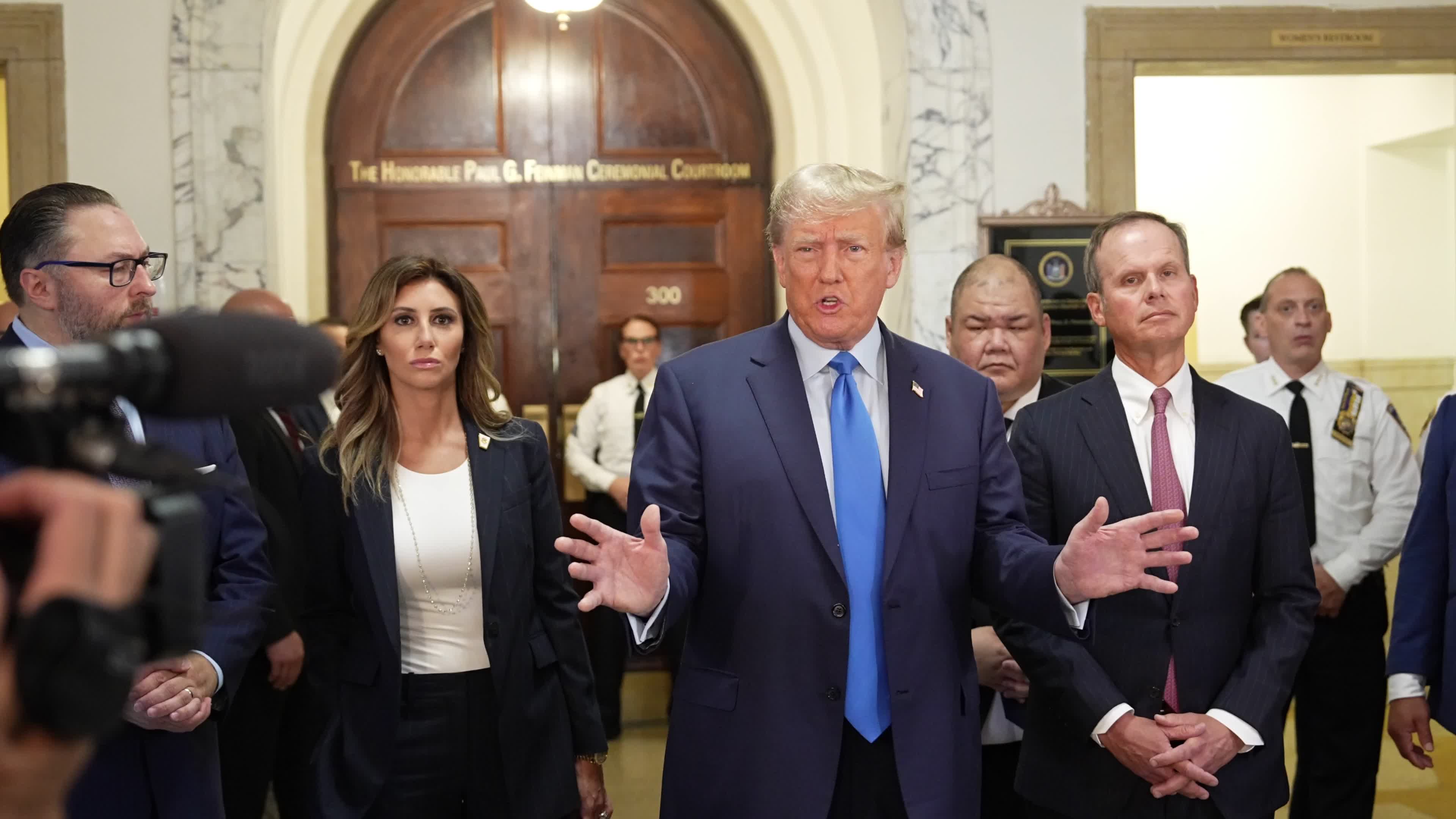 Former President Donald Trump Appears in Court for the Start of Civil Fraud Trial