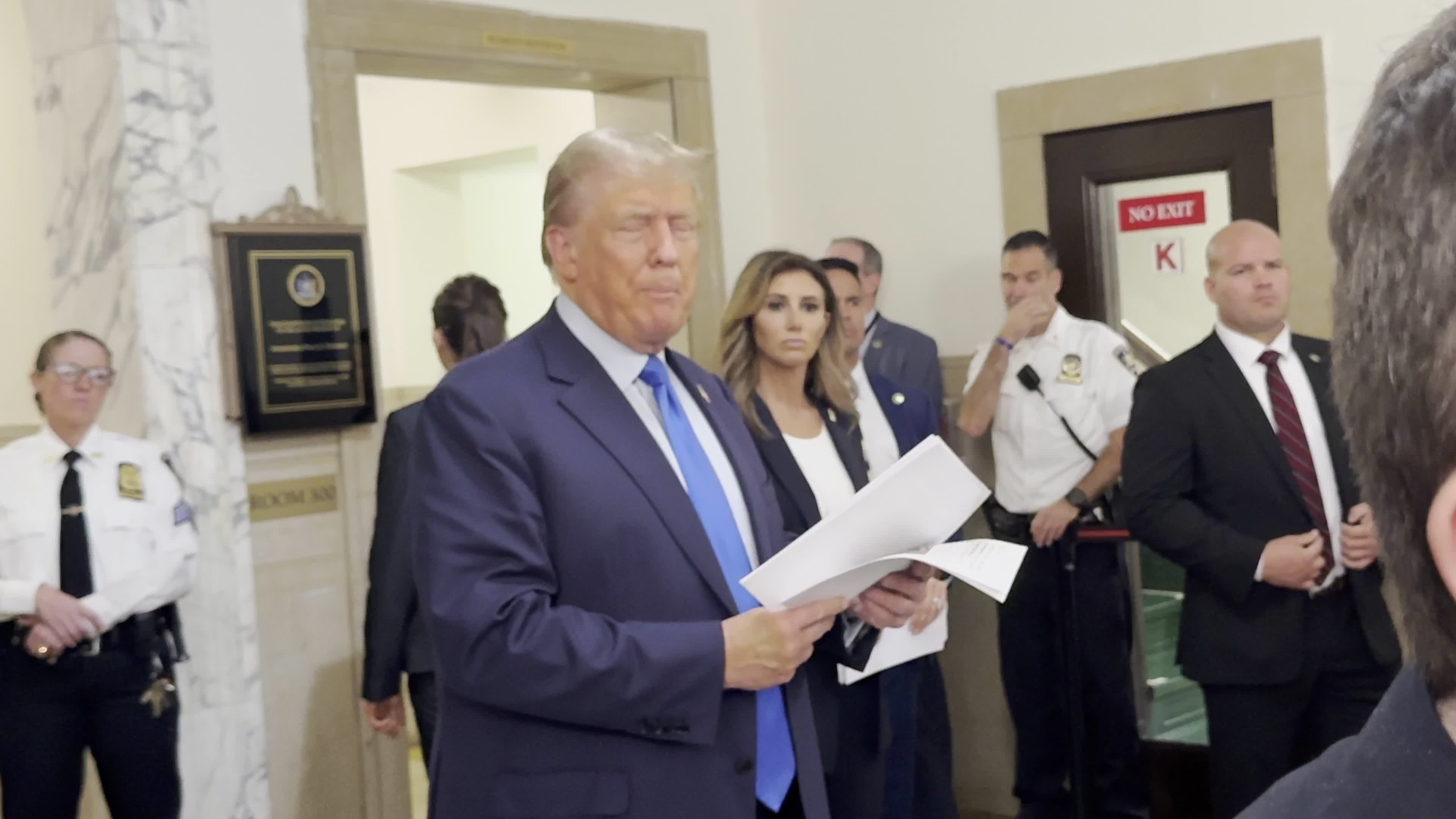 Former President Donald Trump Appears in Court for the Start of Civil Fraud Trial