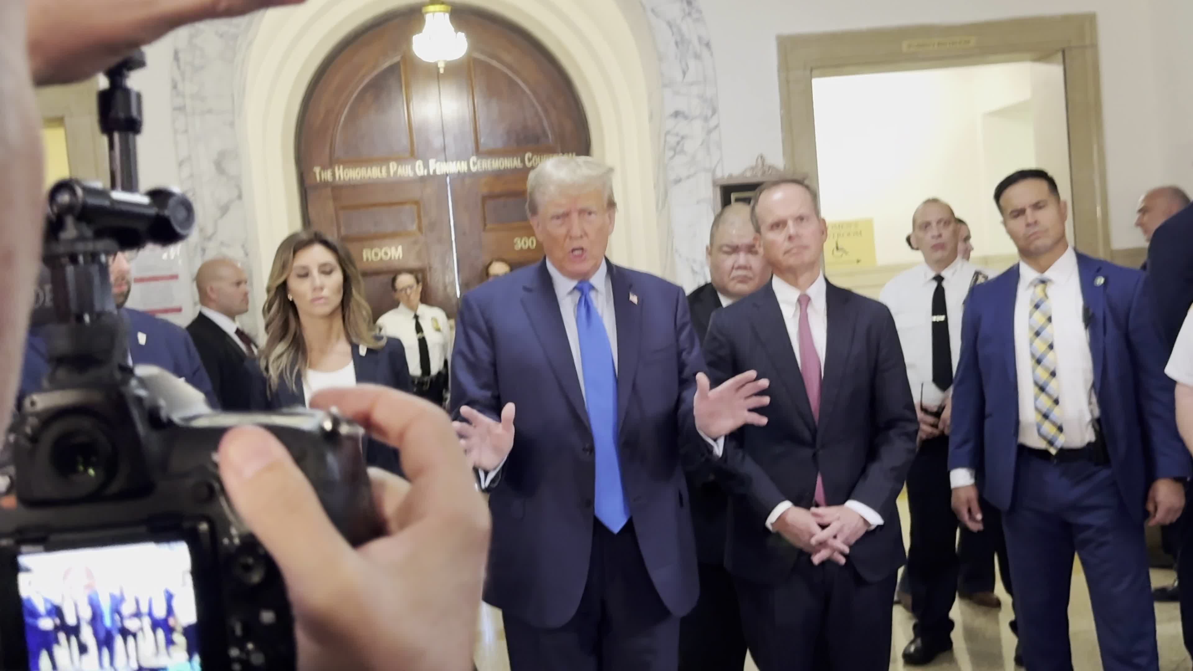 Former President Donald Trump Appears in Court for the Start of Civil Fraud Trial