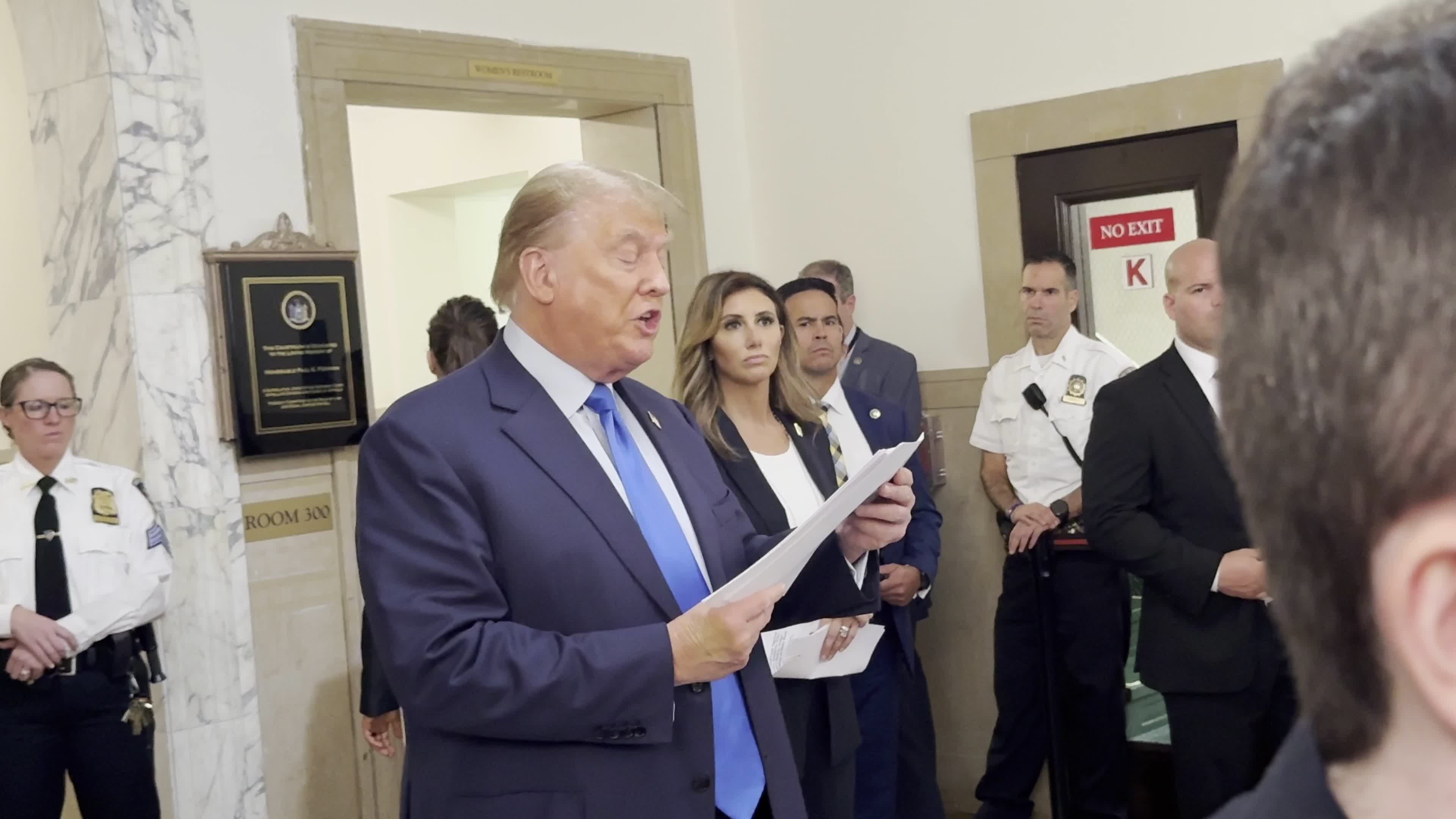 Former President Donald Trump Appears in Court for the Start of Civil Fraud Trial