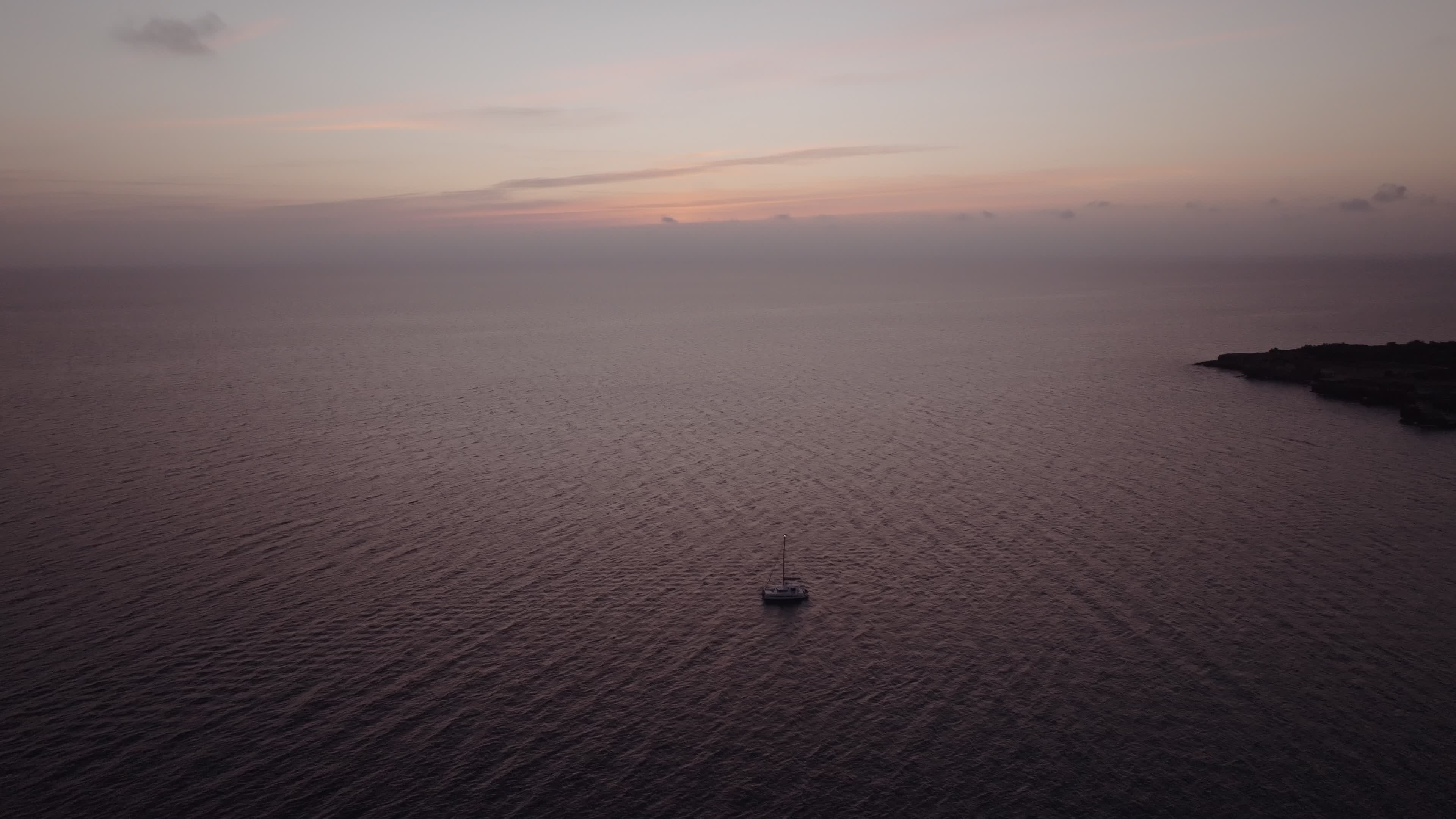 Drone View Of Sunrise In Torre Dell'Orso, Salento