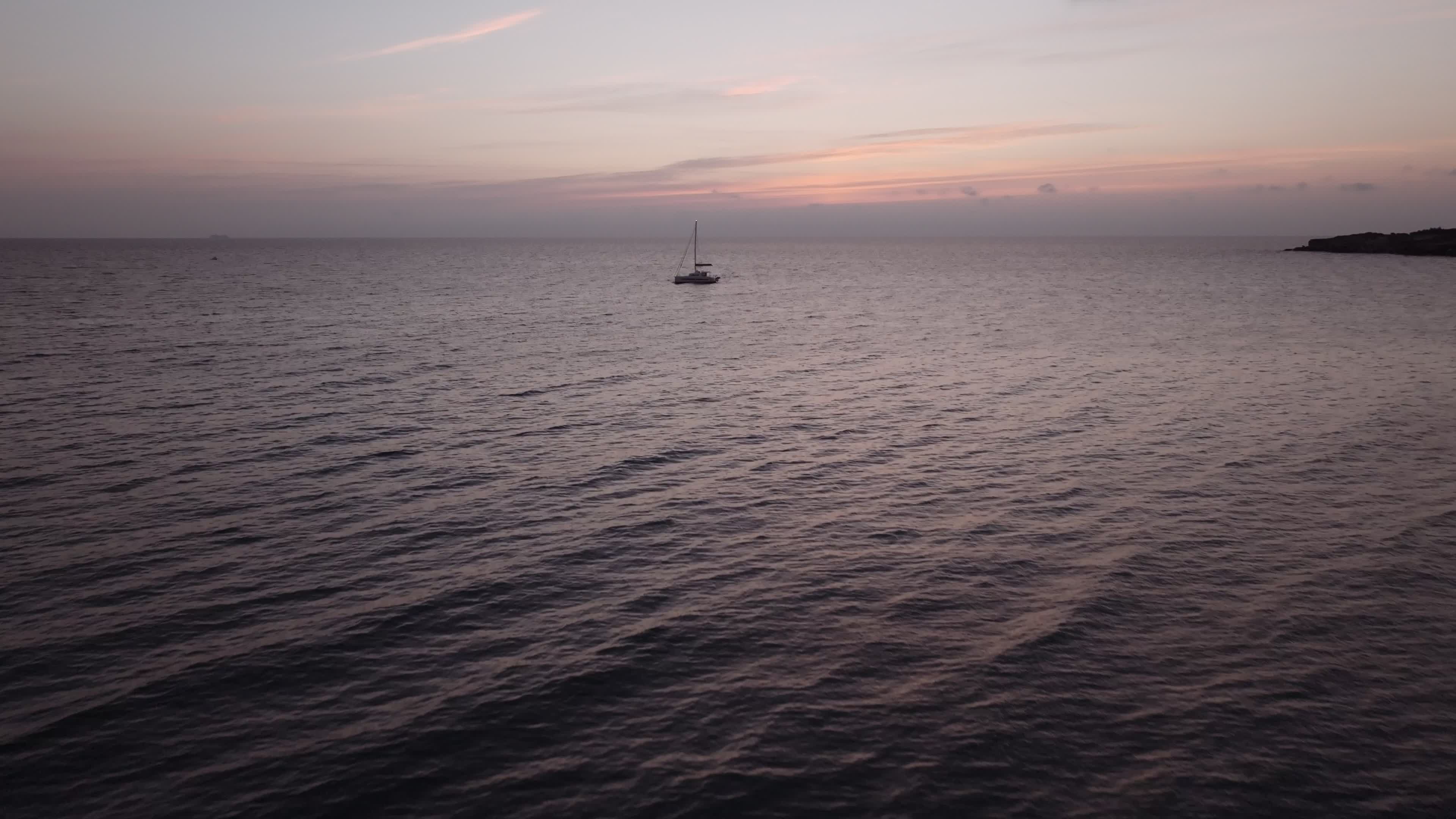 Drone View Of Sunrise In Torre Dell'Orso, Salento