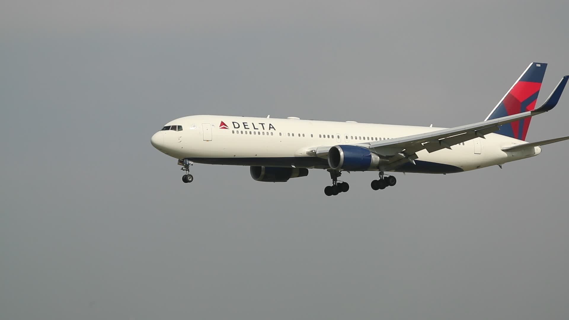 Delta Air Lines Airbus 350 taking off from Barcelona airport