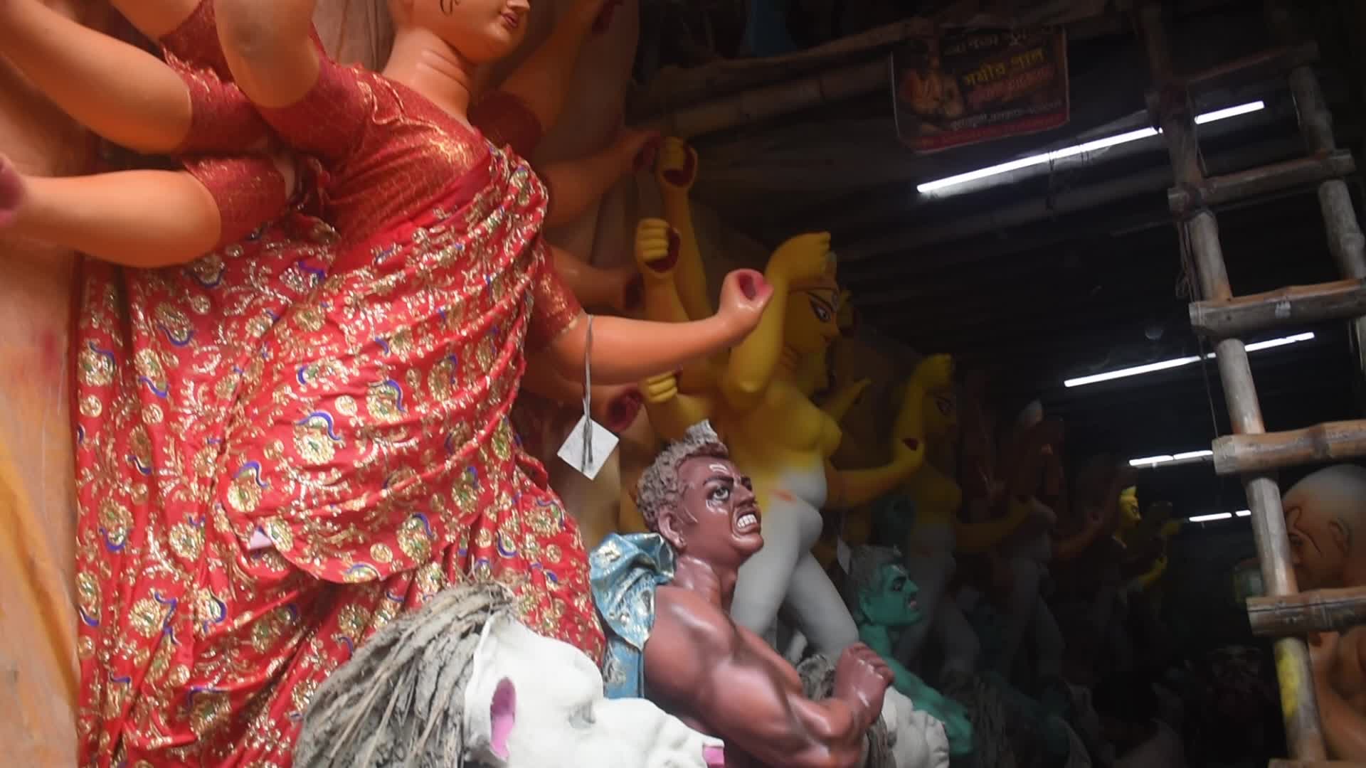 Durga Puja preparations in Kolkata, India