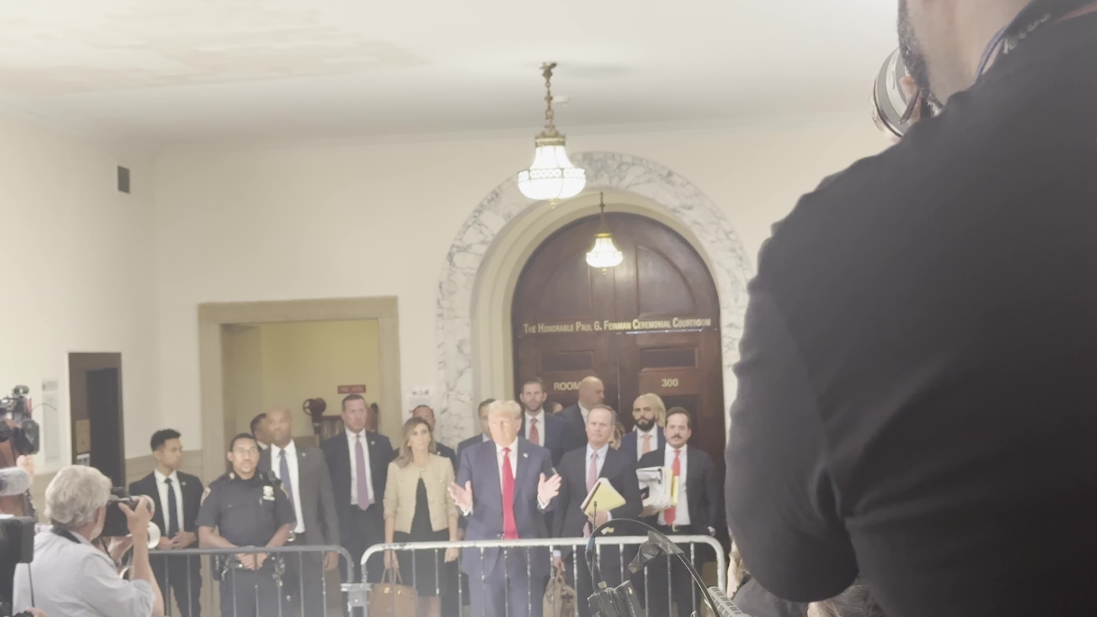 Former US President Donald J. Trump Appears At Manhattan Courthouse