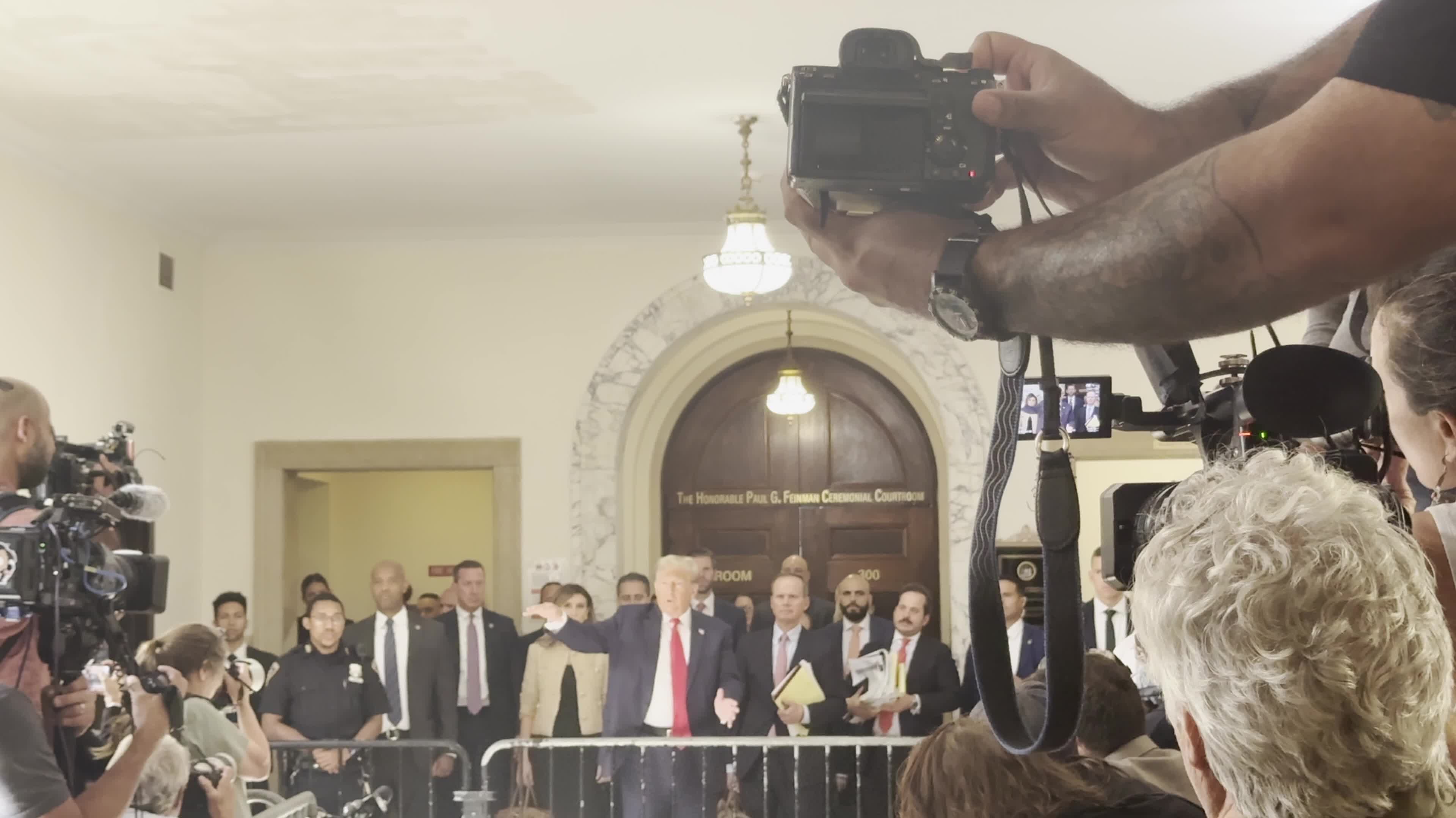 Former US President Donald J. Trump Appears At Manhattan Courthouse