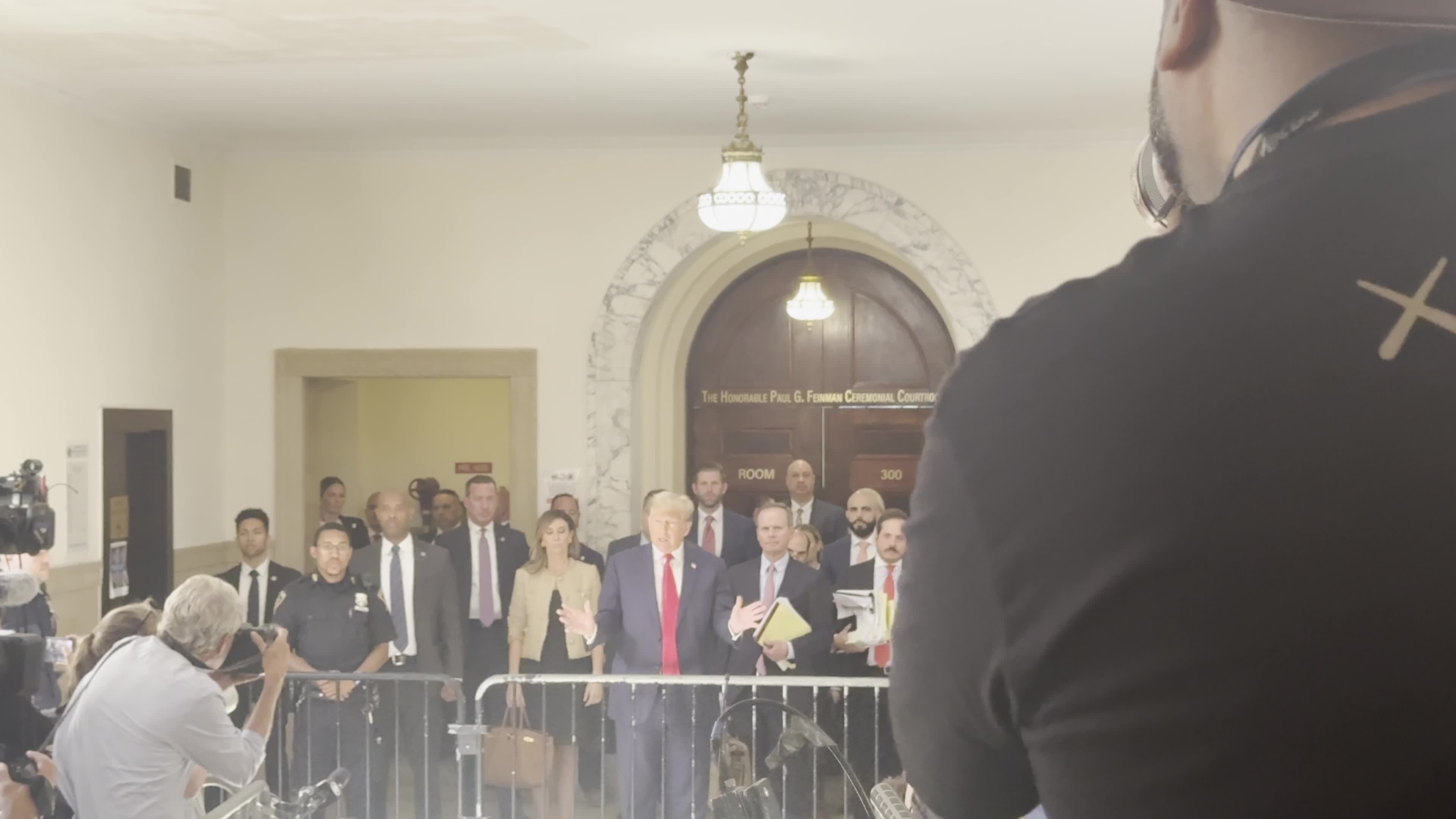 Former US President Donald J. Trump Appears At Manhattan Courthouse