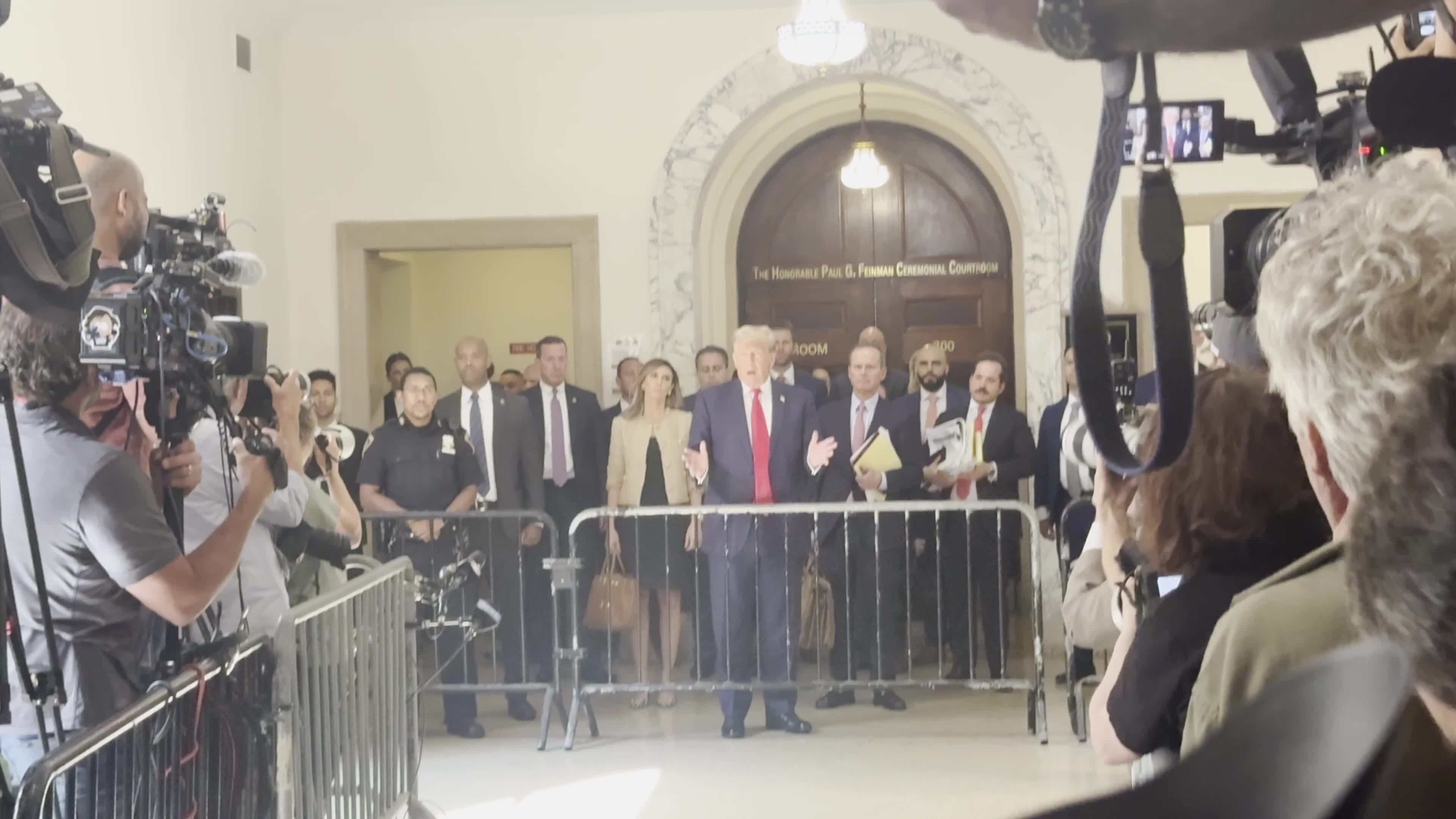 Former US President Donald J. Trump Appears At Manhattan Courthouse