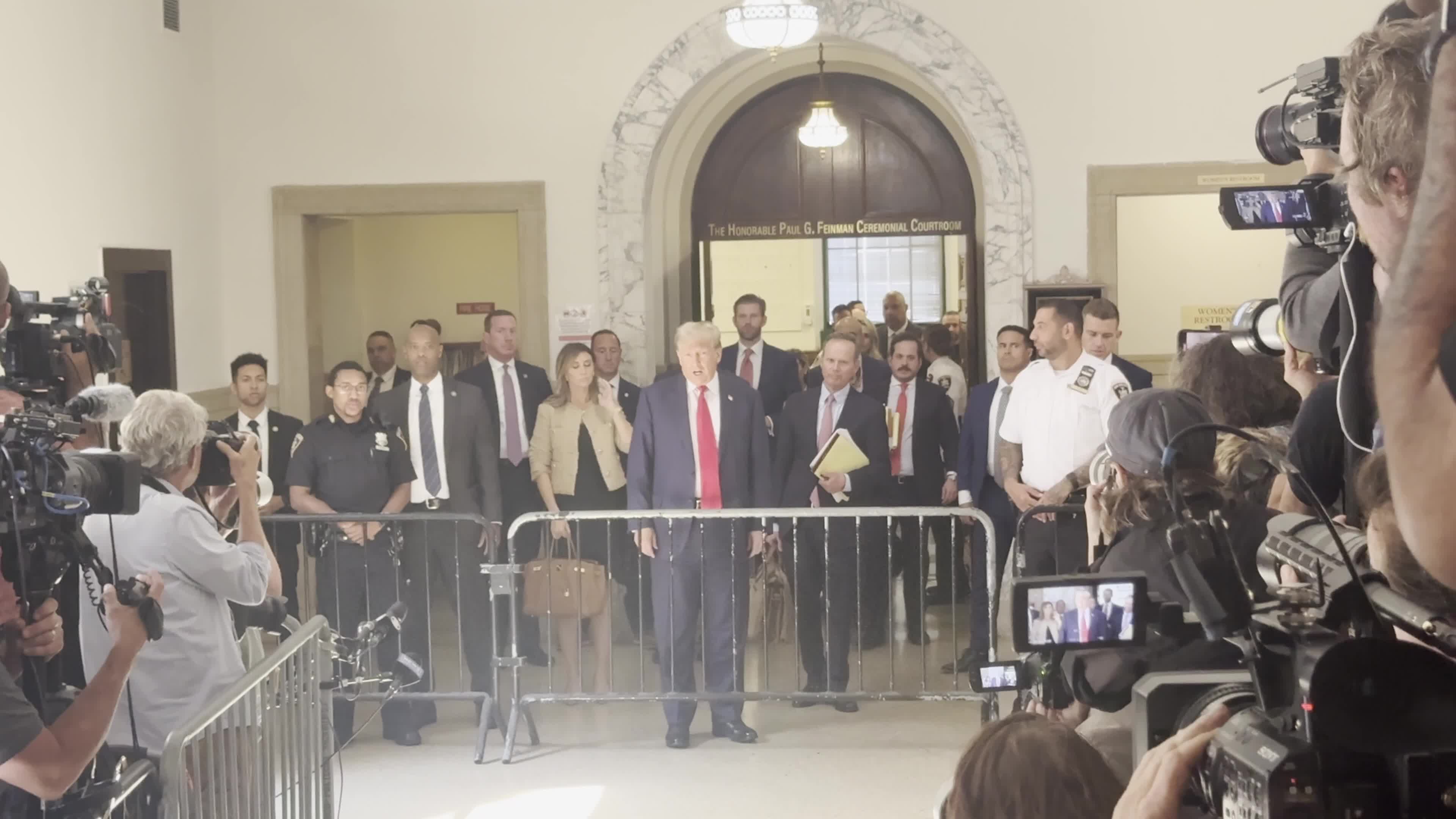 Former US President Donald J. Trump Appears At Manhattan Courthouse