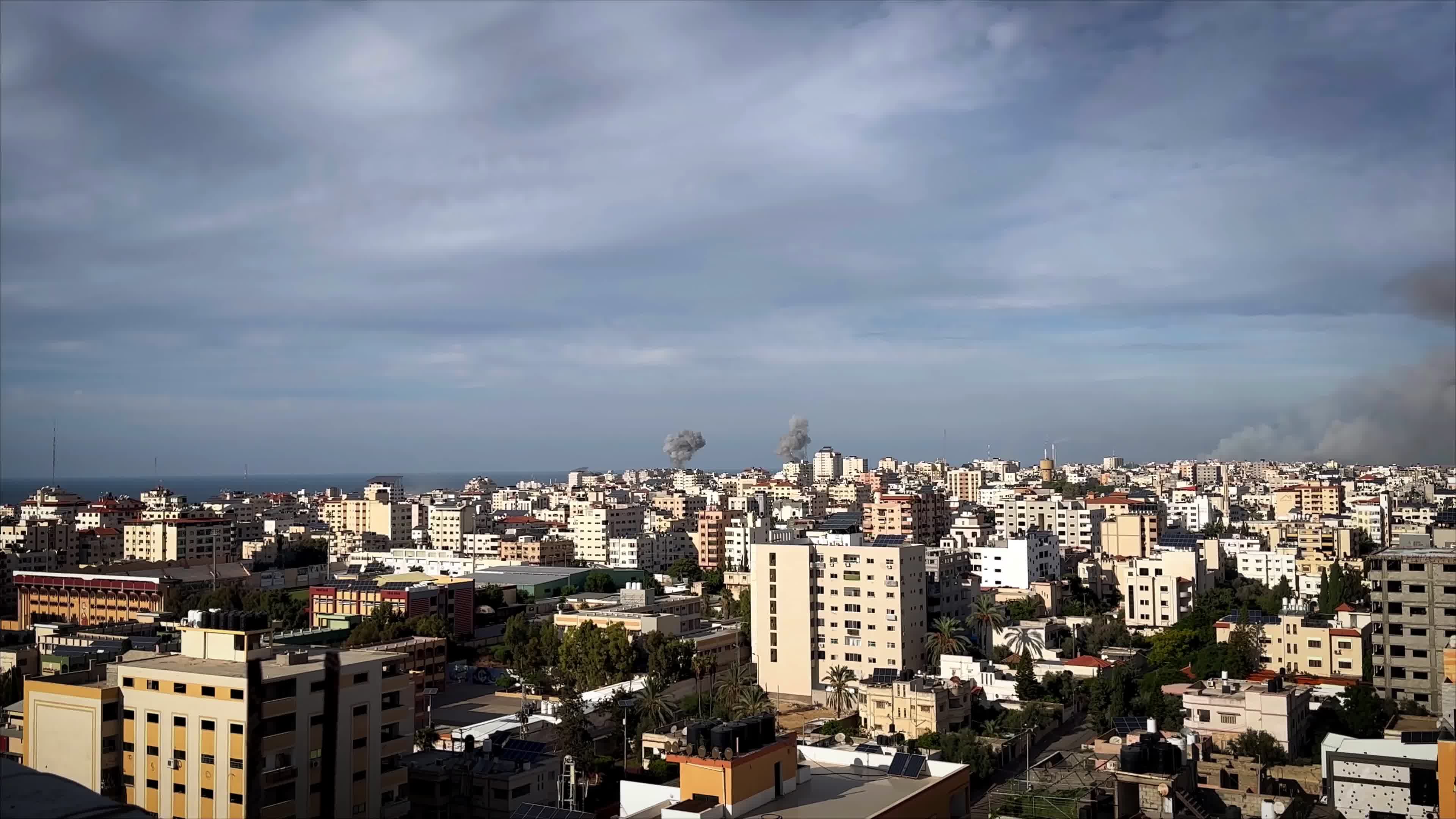 Israeli Airstrike In Gaza After Hamas Attacks