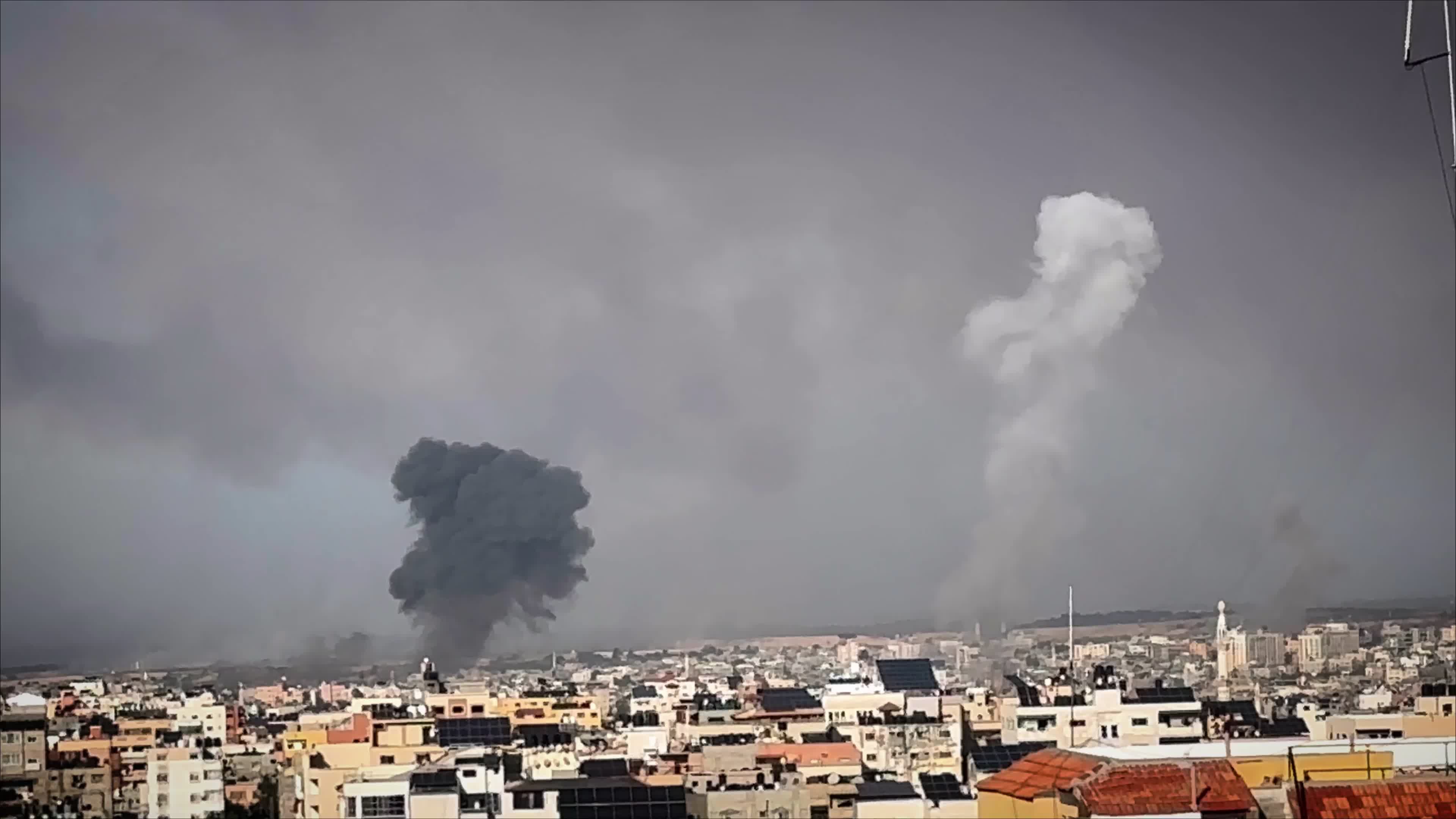 Israeli Airstrike In Gaza After Hamas Attacks