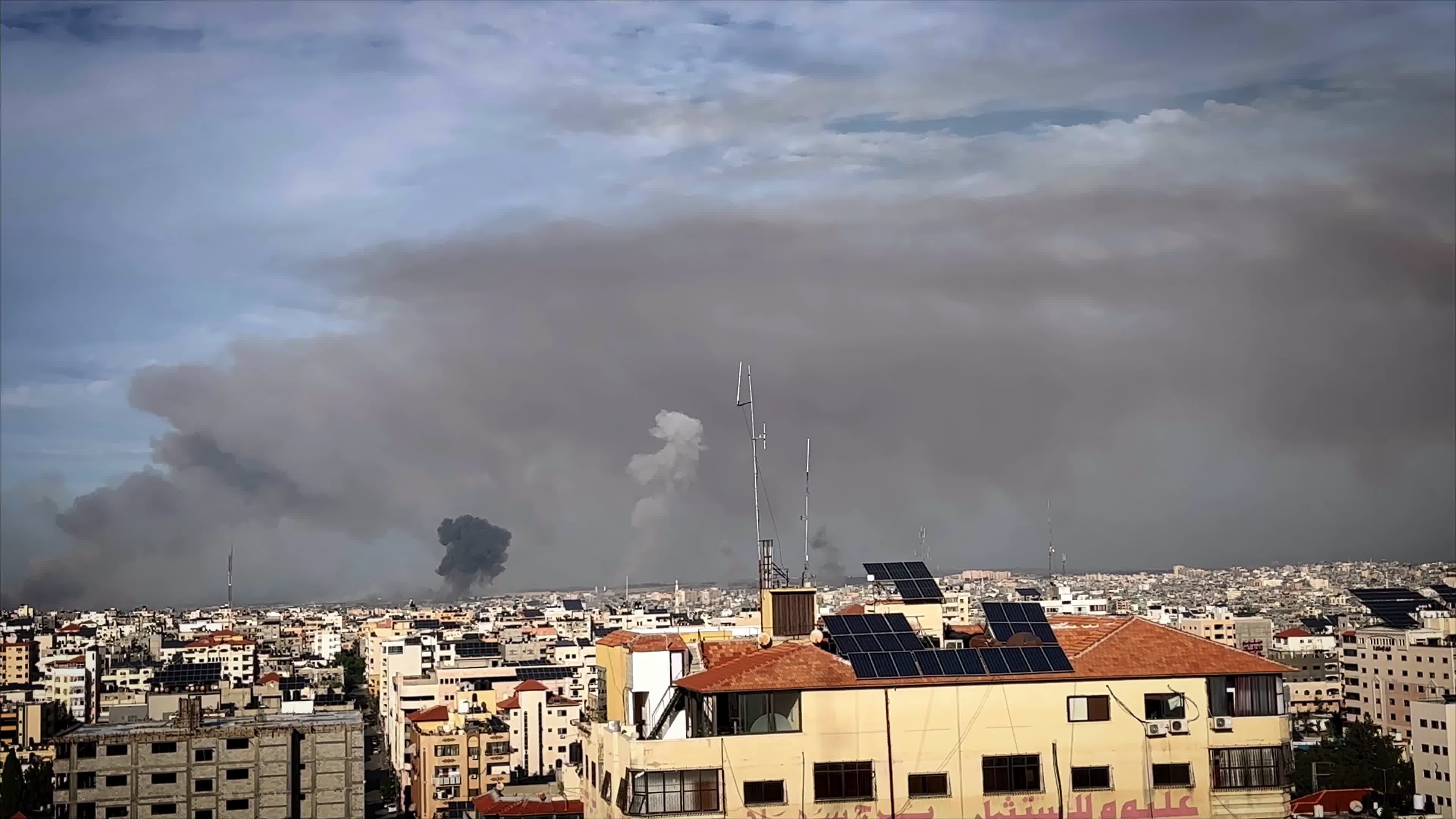 Israeli Airstrike In Gaza After Hamas Attacks
