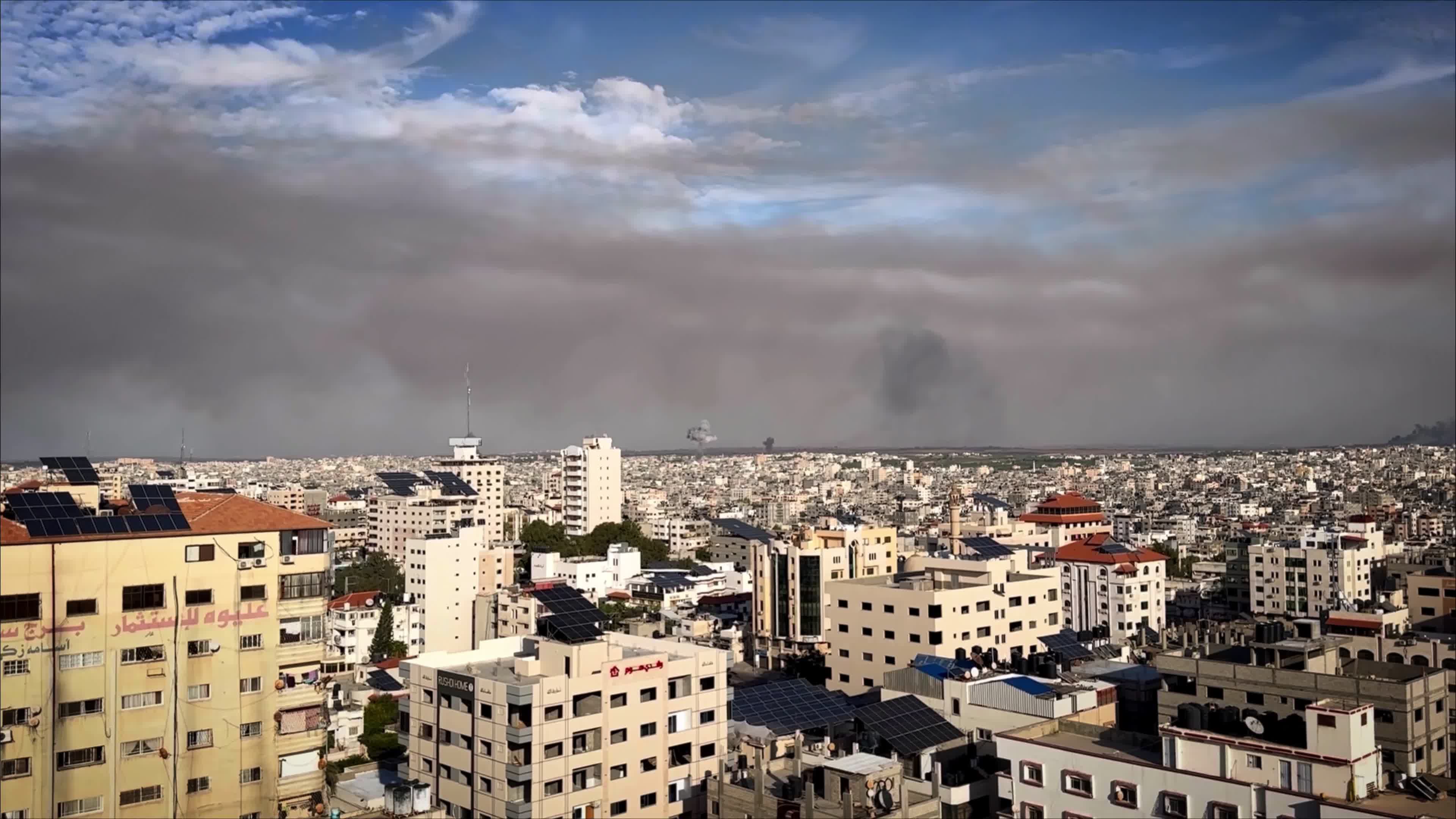 Israeli Airstrike In Gaza After Hamas Attacks