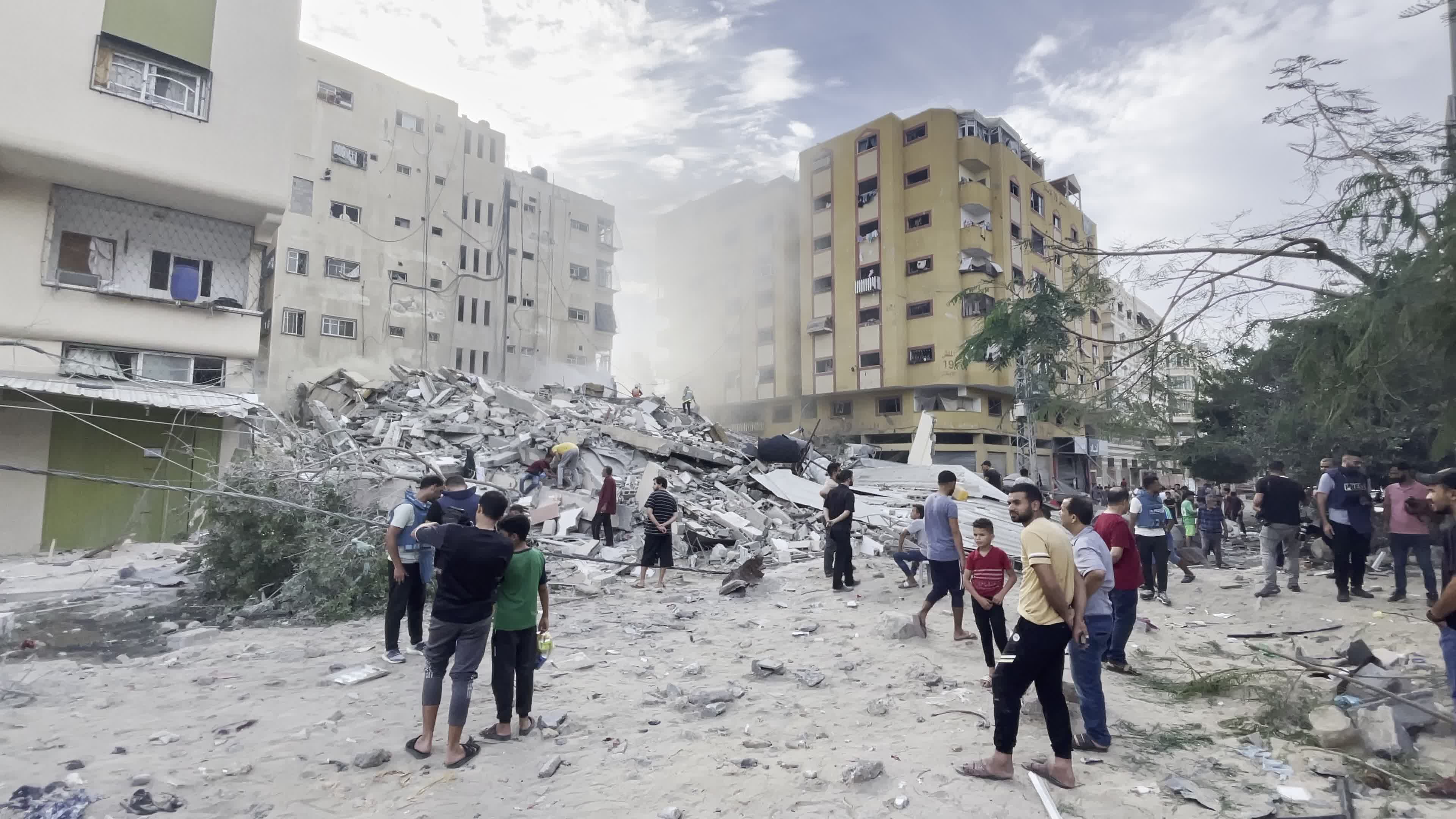 Aftermath of Israeli Airstrike In Gaza, Palestine