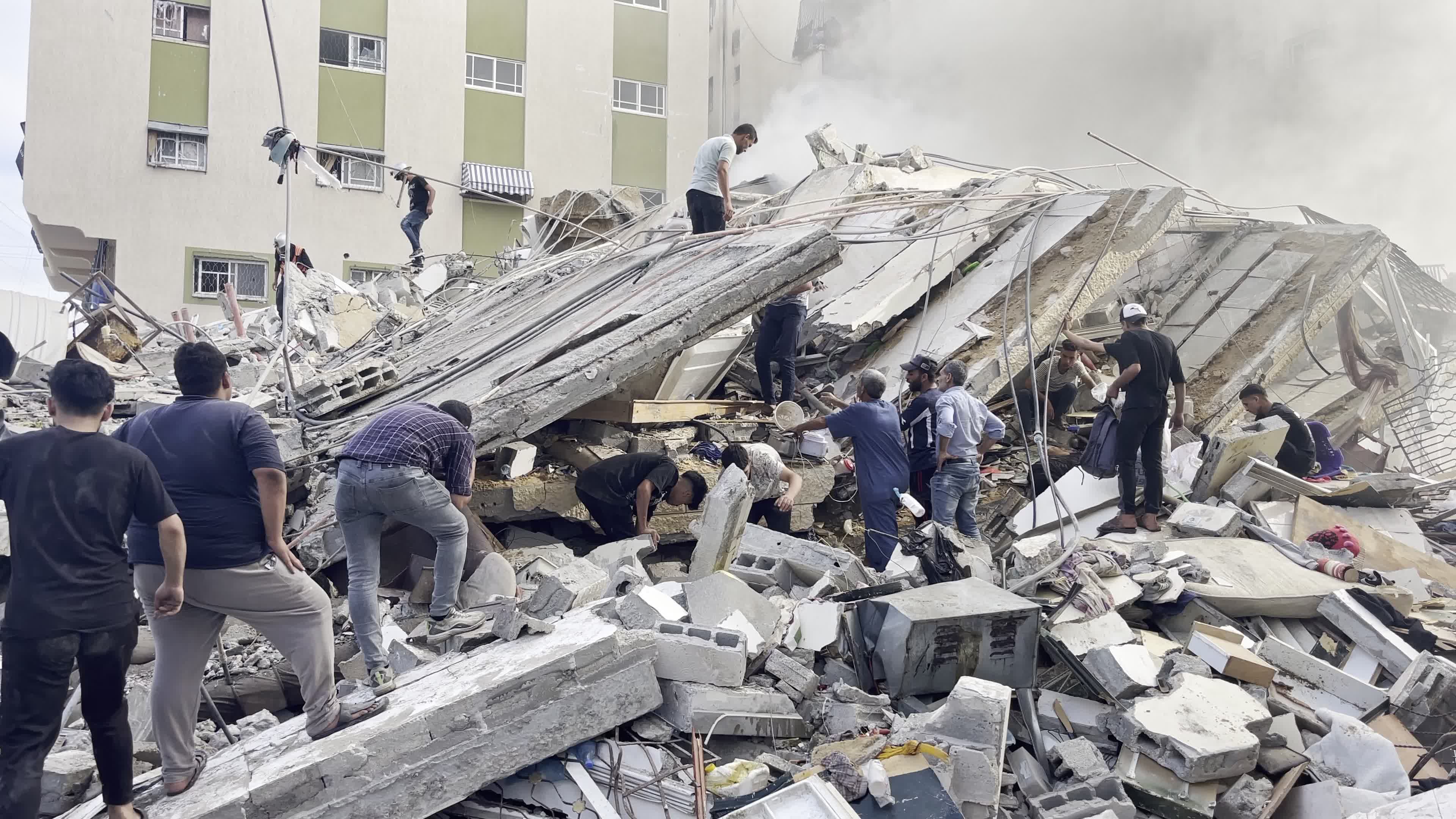 Aftermath of Israeli Airstrike In Gaza, Palestine