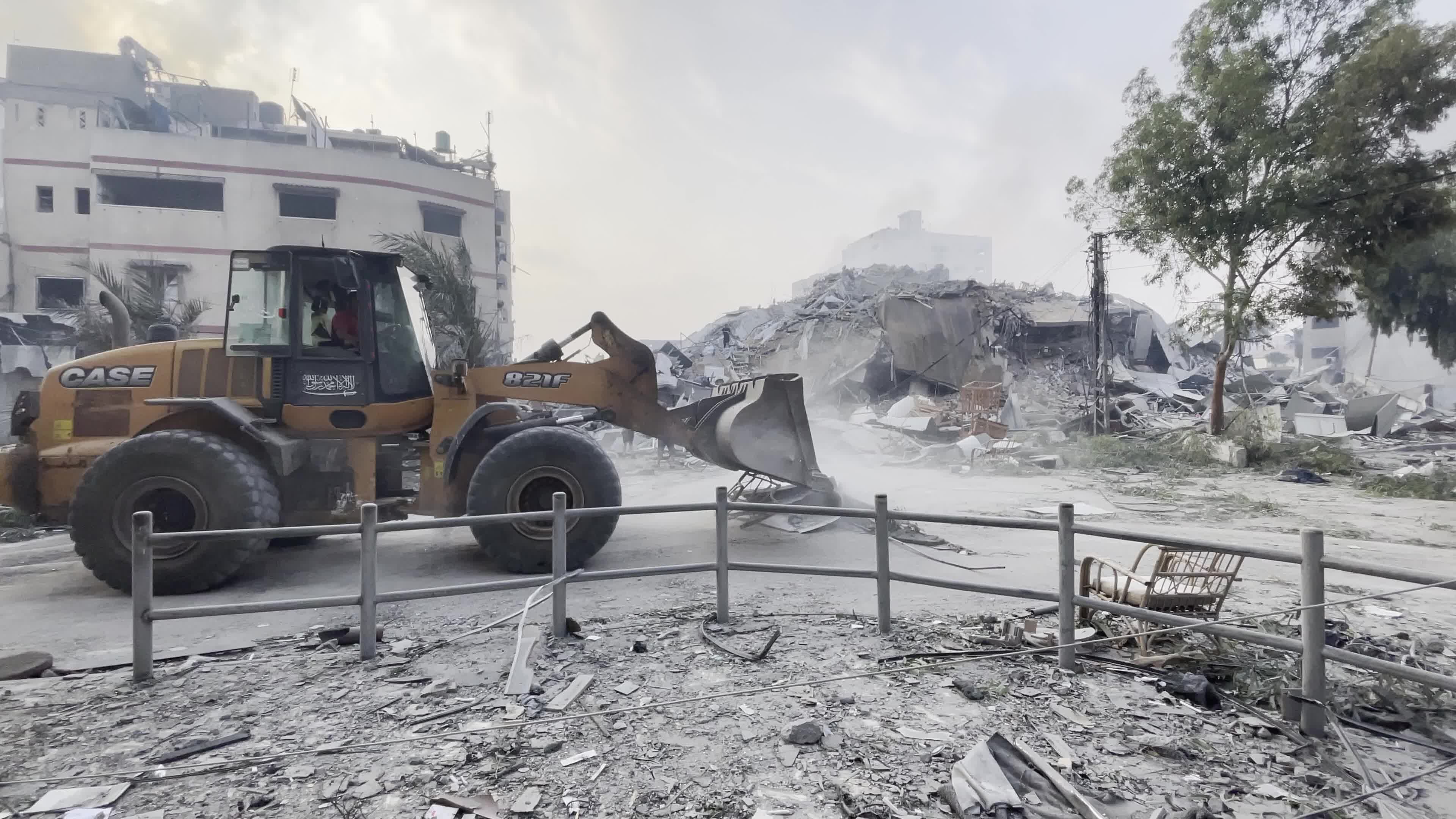 Israeli Airstrike Hit Watan Tower In Gaza Strip