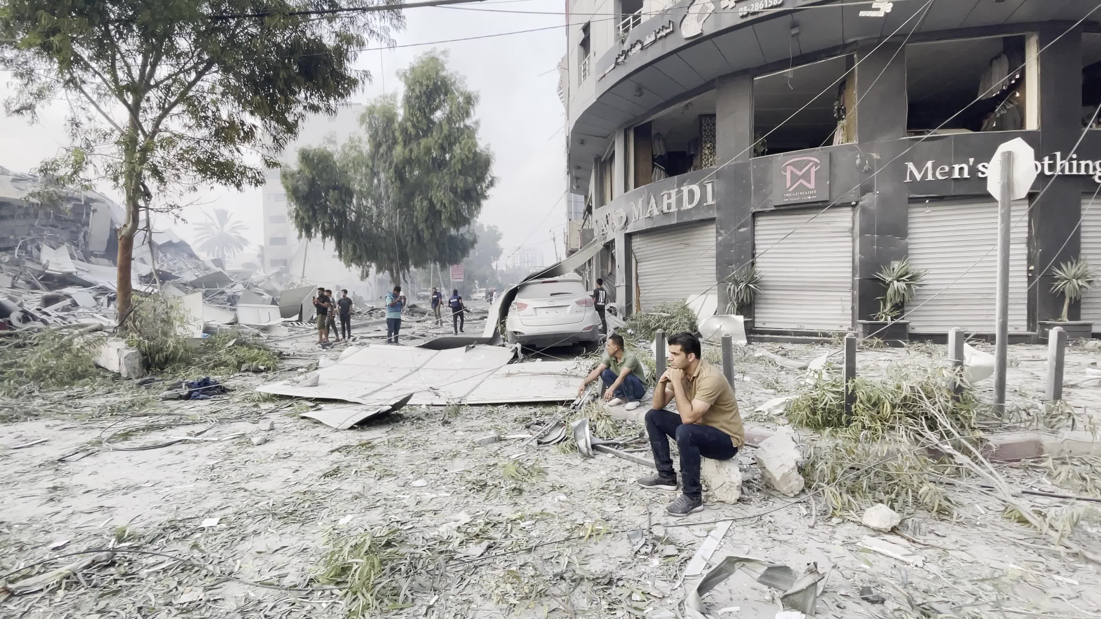 Israeli Airstrike Hit Watan Tower In Gaza Strip