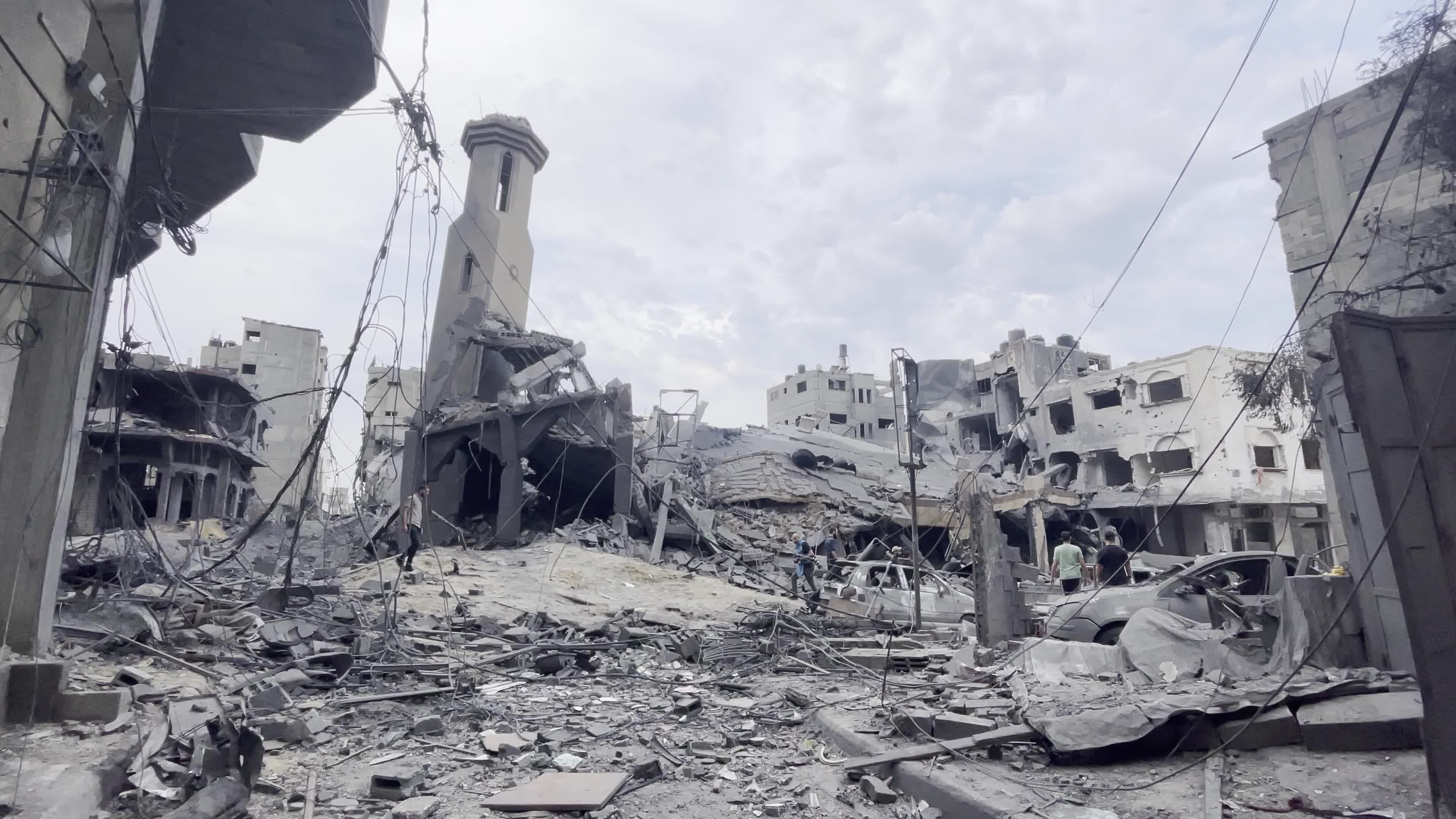 Mosque Destroyed In Israeli Strikes on Gaza