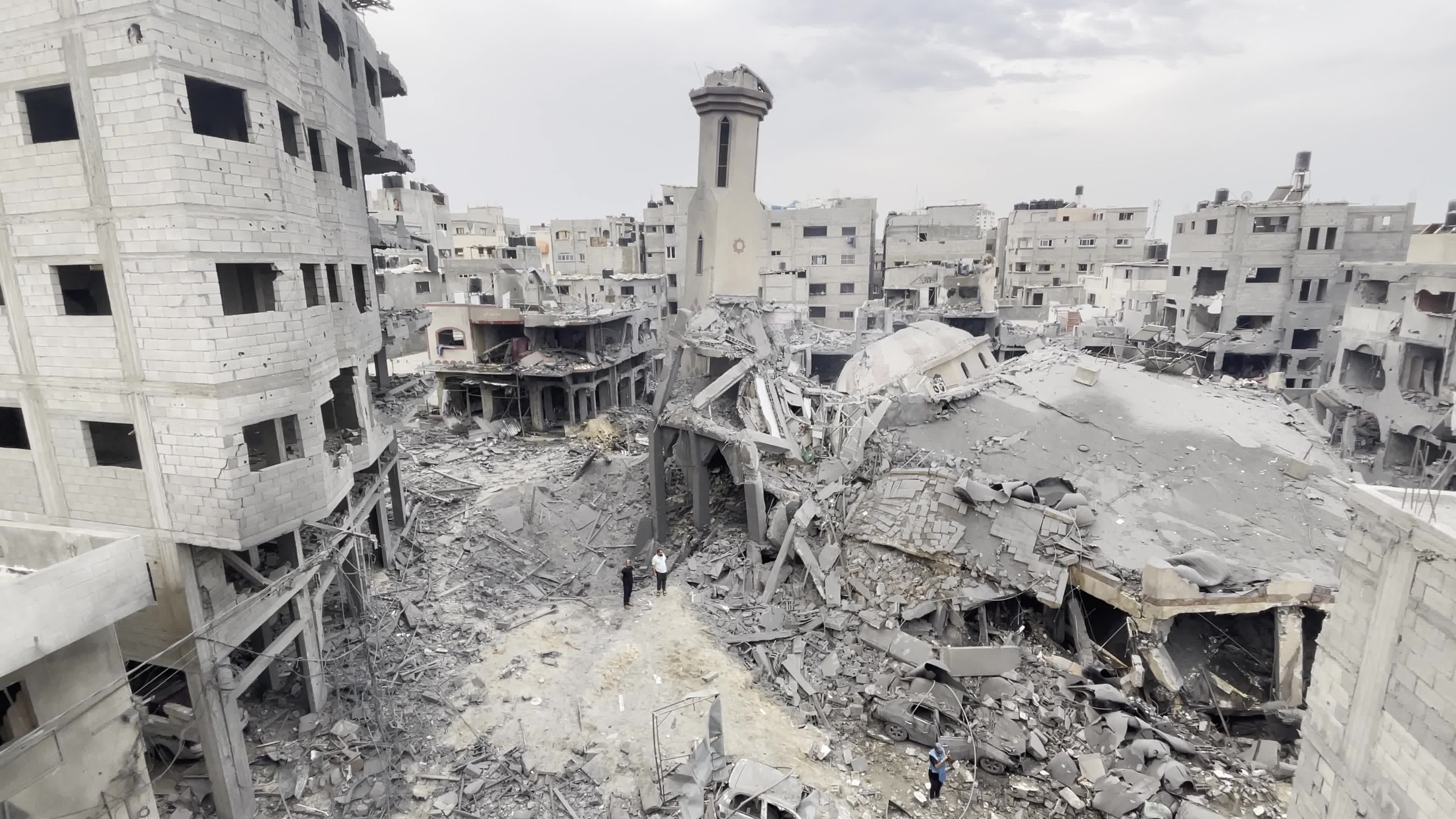 Mosque Destroyed In Israeli Strikes on Gaza