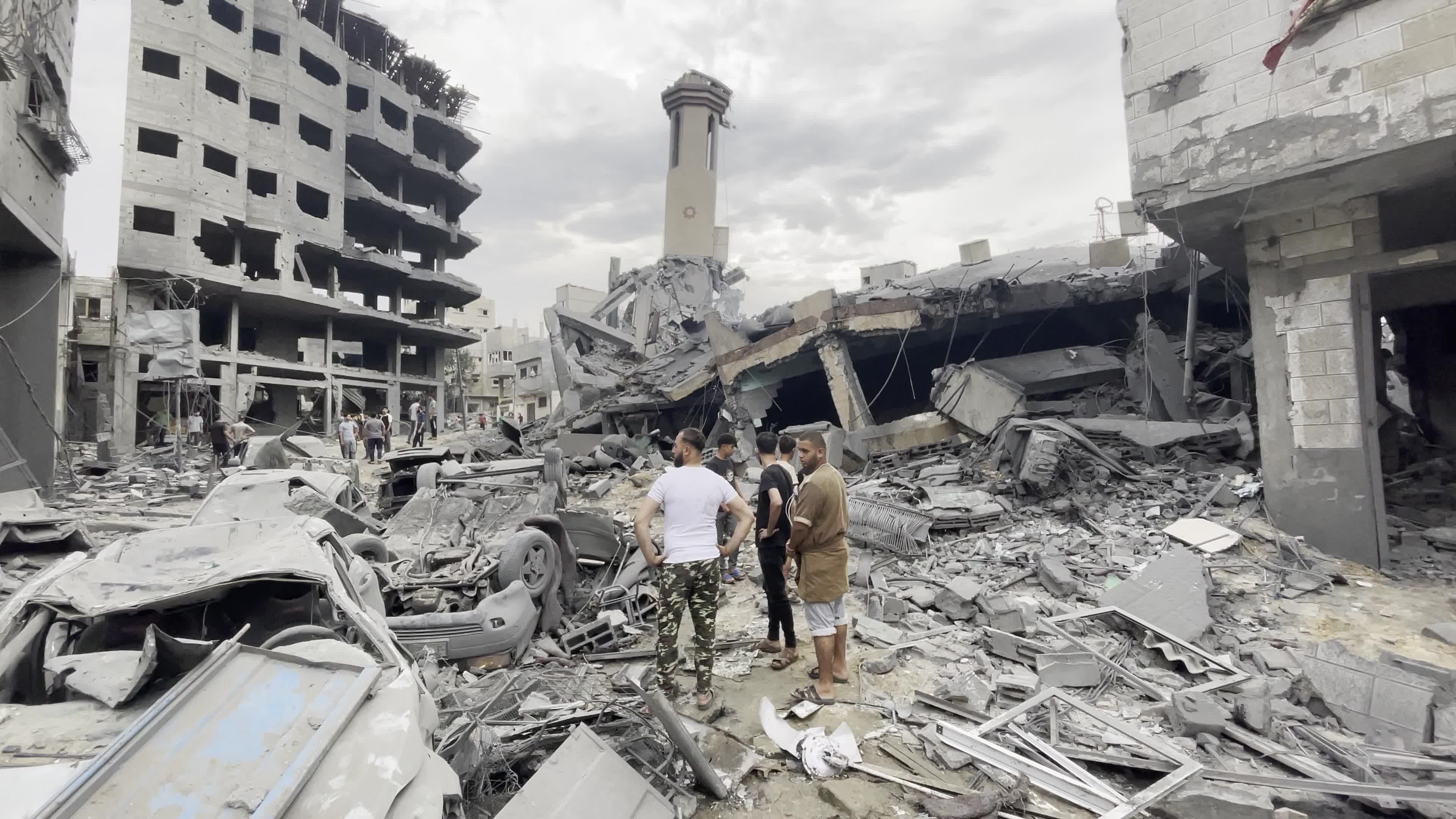 Mosque Destroyed In Israeli Strikes on Gaza