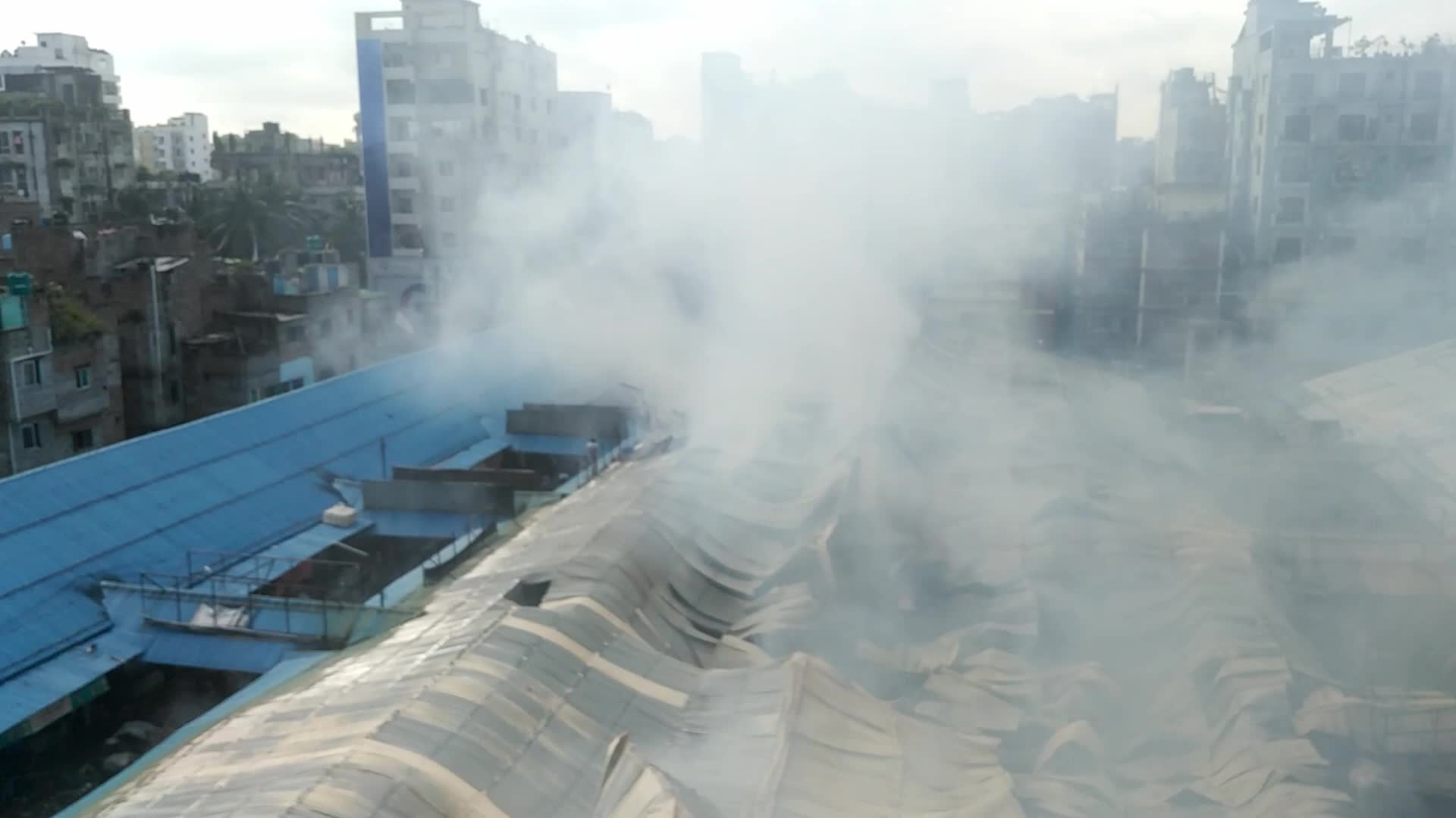 Massive Fire at a Market in Bangladesh 