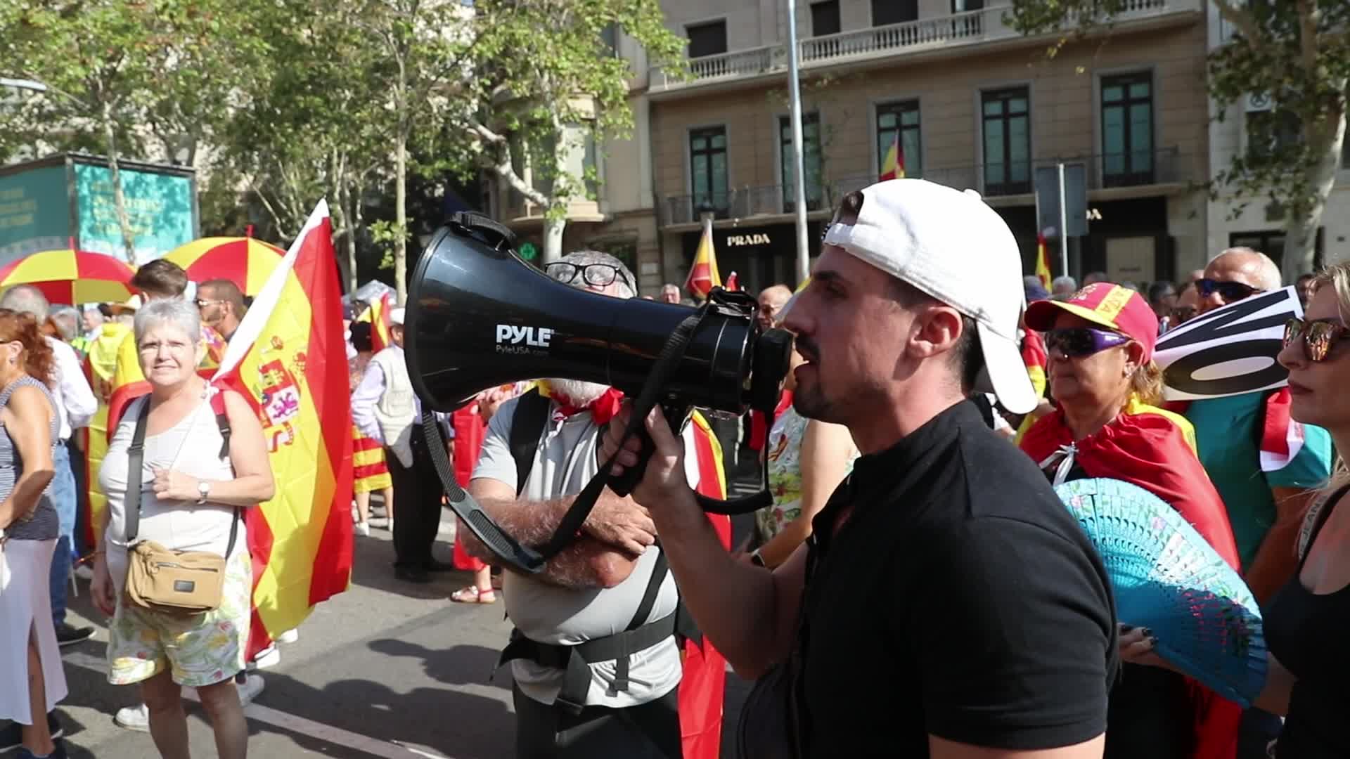 Demonstration against the amnesty and the right to self-determination in Barcelona