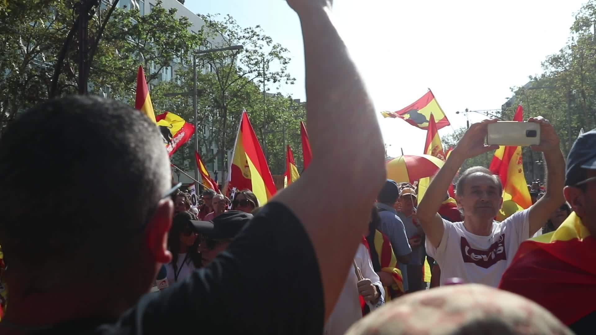 Demonstration against the amnesty and the right to self-determination in Barcelona