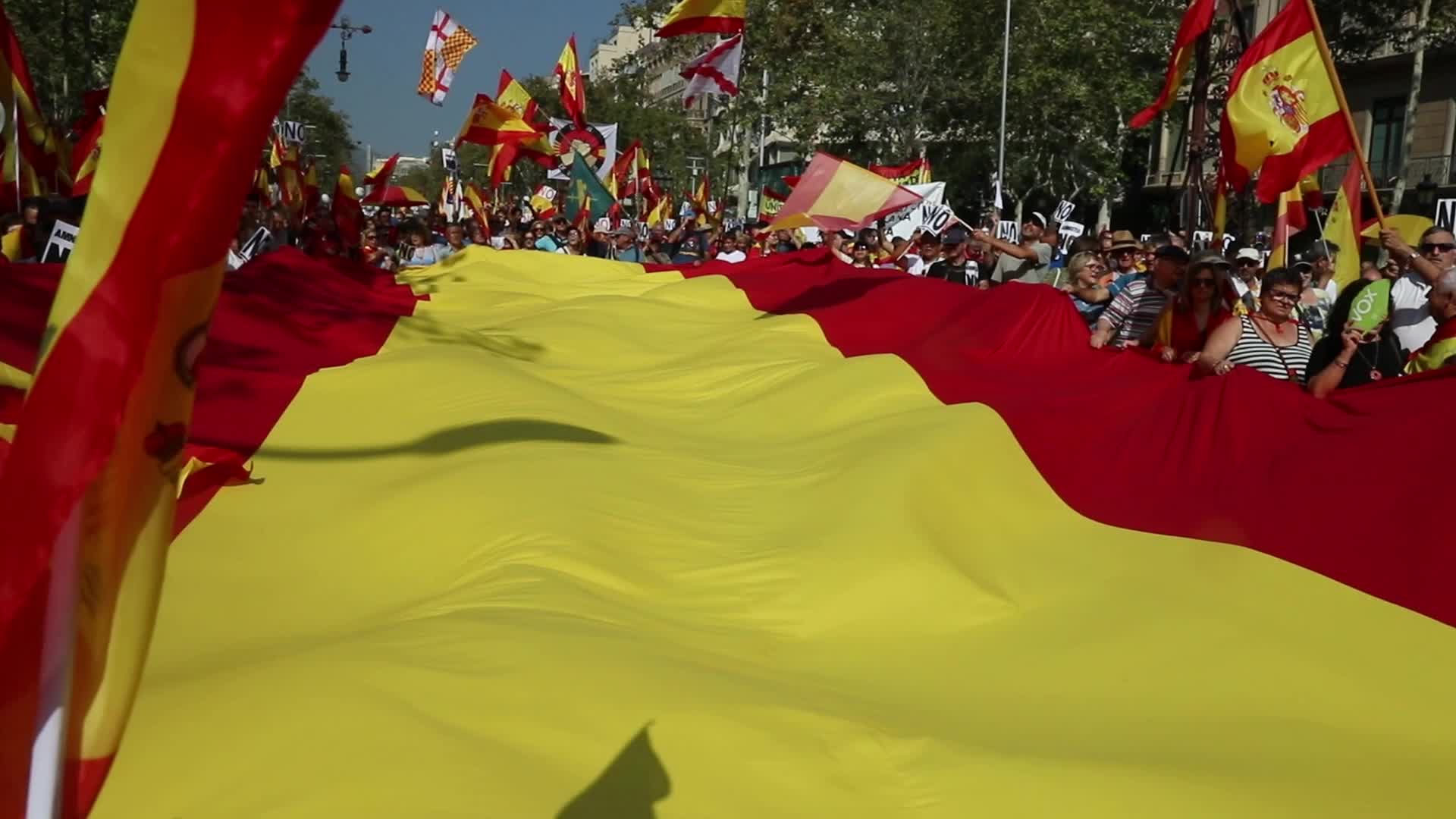 Demonstration against the amnesty and the right to self-determination in Barcelona