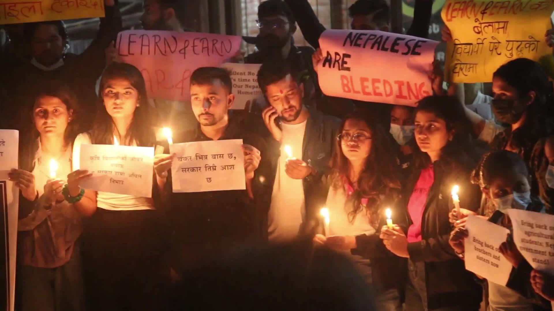 Candlelight prayer for the Nepalese students killed in Israel by Hamas